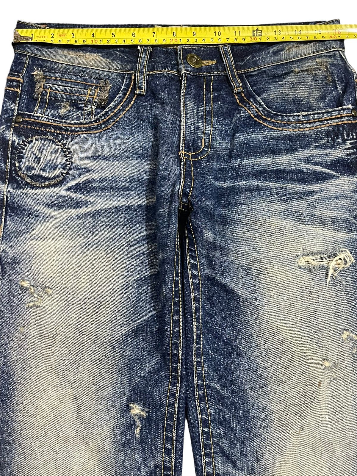 Tornado Mart Vintage Japanese Brand Faded Wash Distress Loose Jeans Size US 32 / EU 48 - 12 Thumbnail