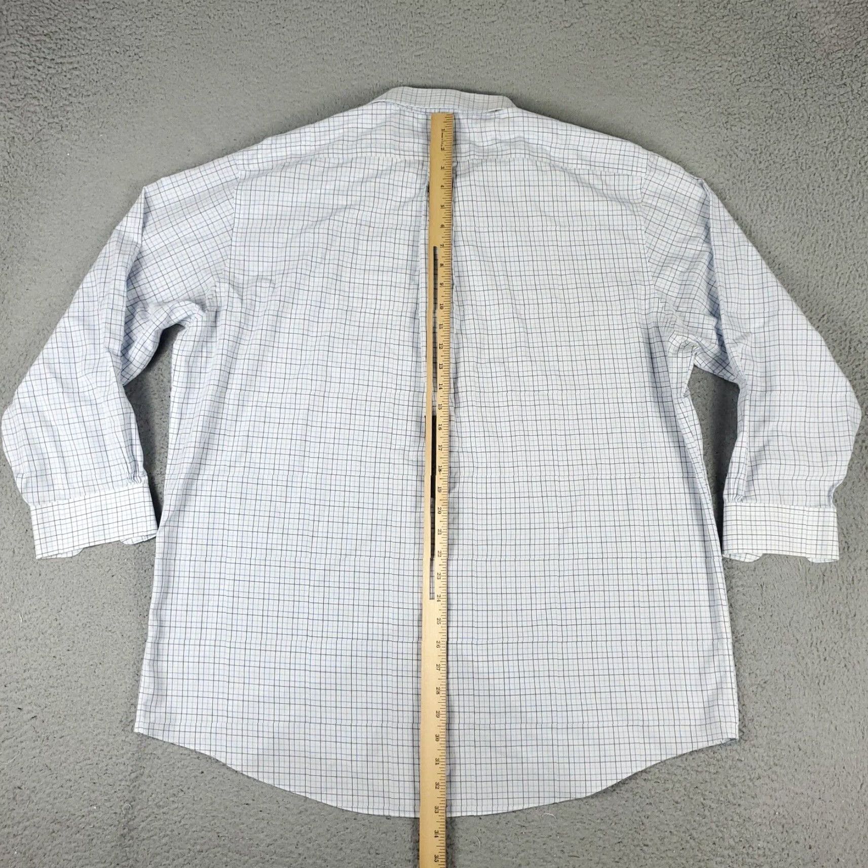 Brooks Brothers VINTAGE Brooks Brothers Dress Shirt Mens 17.5 Blue Check Button-Down Long Sleeve Business Casual Formal Wedding Size 46R - 5 Thumbnail