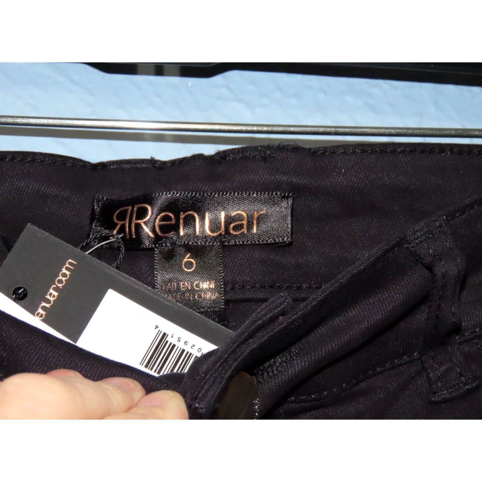 Doublet Renaur Women's 6 Black Double Fringe Hem Pants NWT Regular Straight Leg Zip Pull-On High Rise 26 Inseam Size 28" / US 6 / IT 42 - 7 Thumbnail
