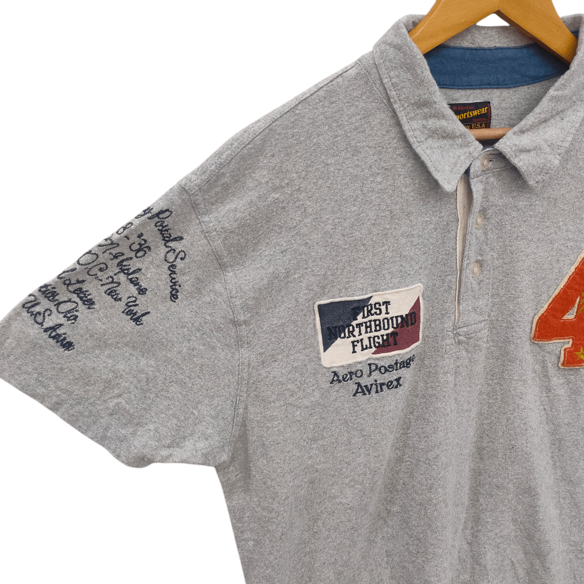 Avirex × Vintage Vintage Avirex USA Sportswear Polo Shirt Size US L / EU 52-54 / 3 - 4 Thumbnail