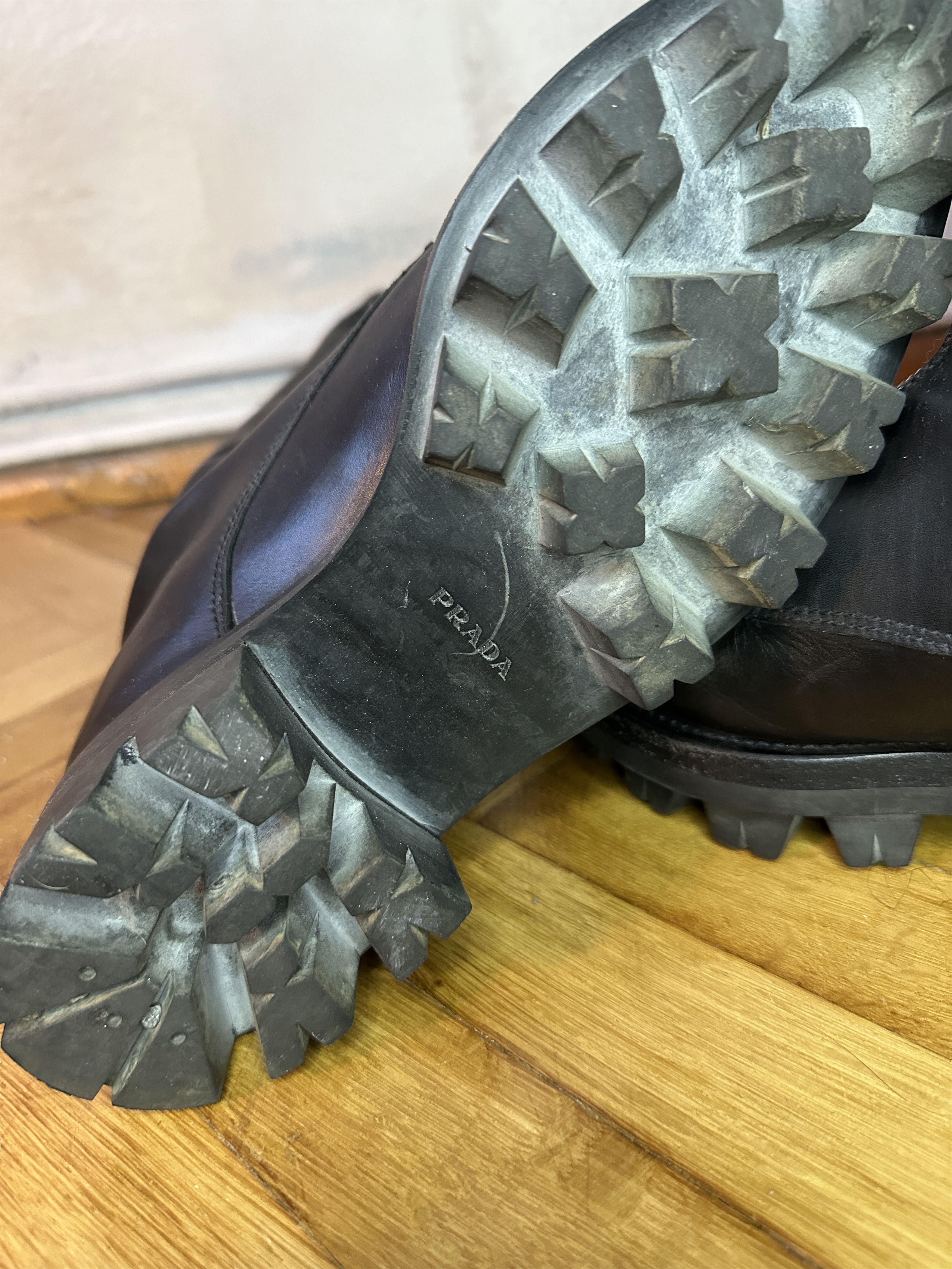 Prada Prada Leather Riding Boots Size US 8.5 / IT 38.5 - 6 Thumbnail