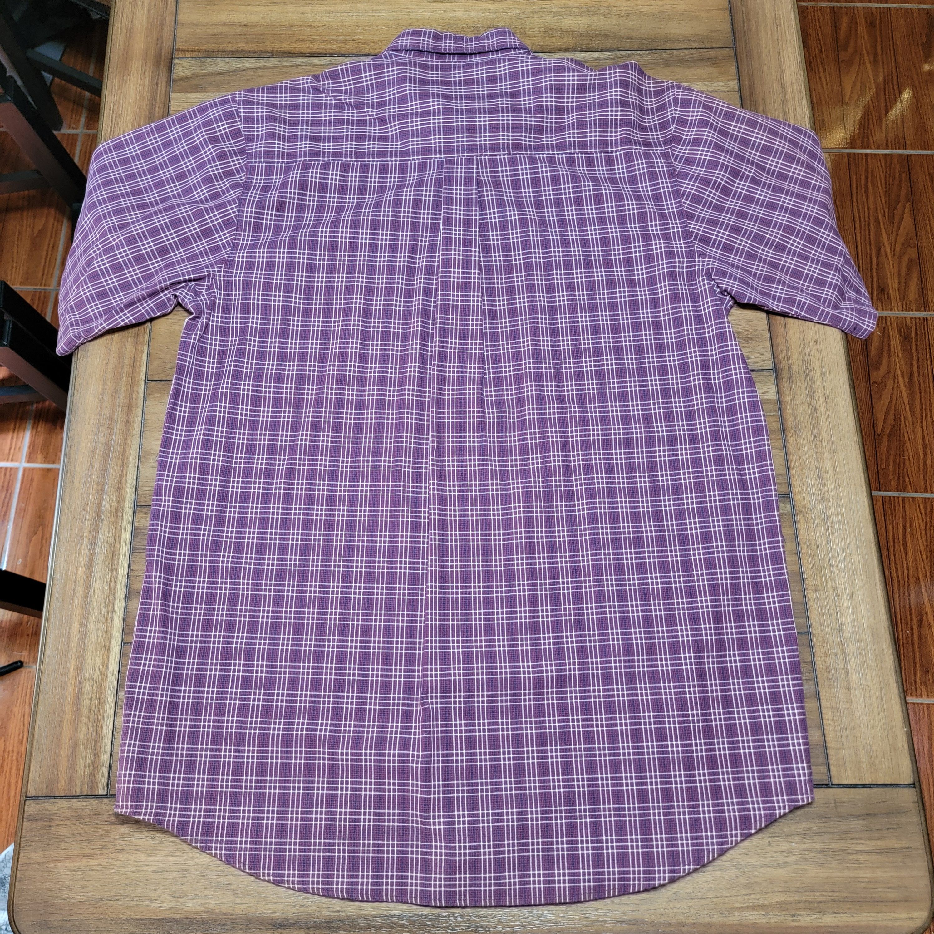 Wrangler Wrangler SS Full Button Dark Purple Plaid Shirt - Size XLT Size US XL / EU 56 / 4 - 3 Thumbnail