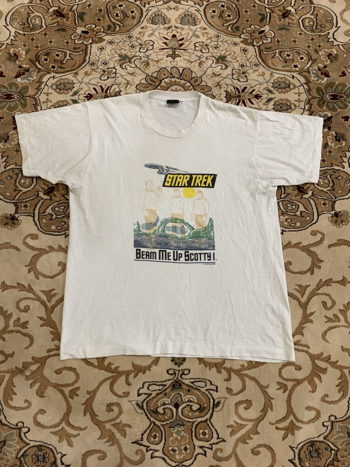 Universal Studios × Vintage Vintage 90s Star Trek Beam Me Up Scotty T Shirt Size US XL / EU 56 / 4 - 1 Thumbnail