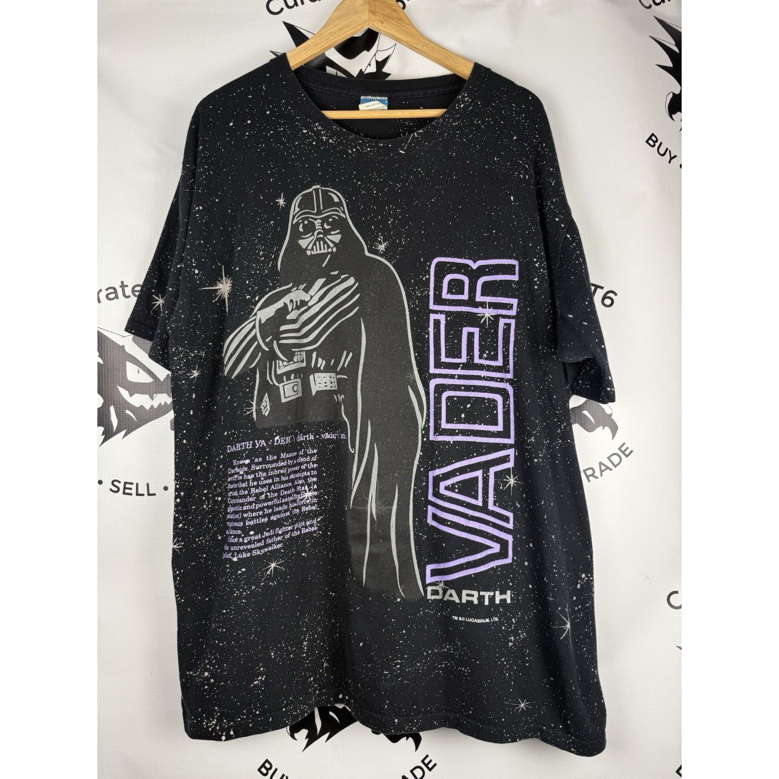 Disney VTG 80s Disney Star Wars Darth Vader All Over Print Size US XXL / EU 58 / 5 - 1 Thumbnail