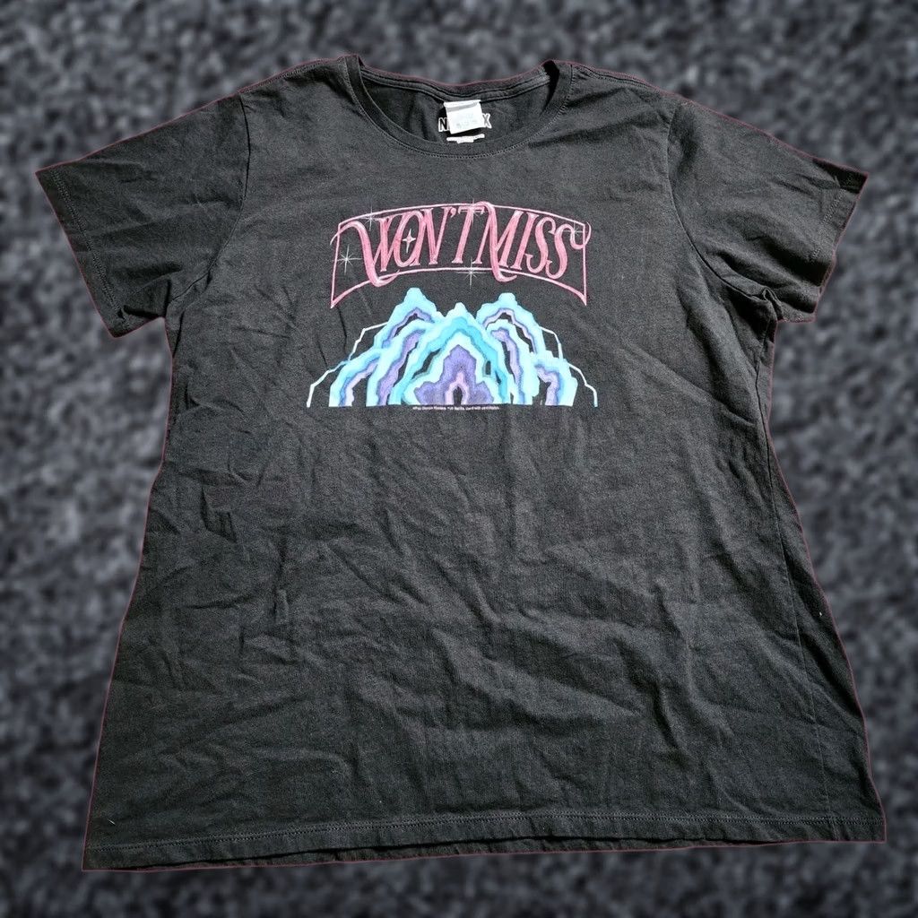 Hunter Netflix Womens XL T-Shirt Black Crew Neck Short Sleeve Basic Casual Cute Demon Hunters Huntrix Mira Won't Miss Size XL / US 12-14 / IT 48-50 - 1 Thumbnail