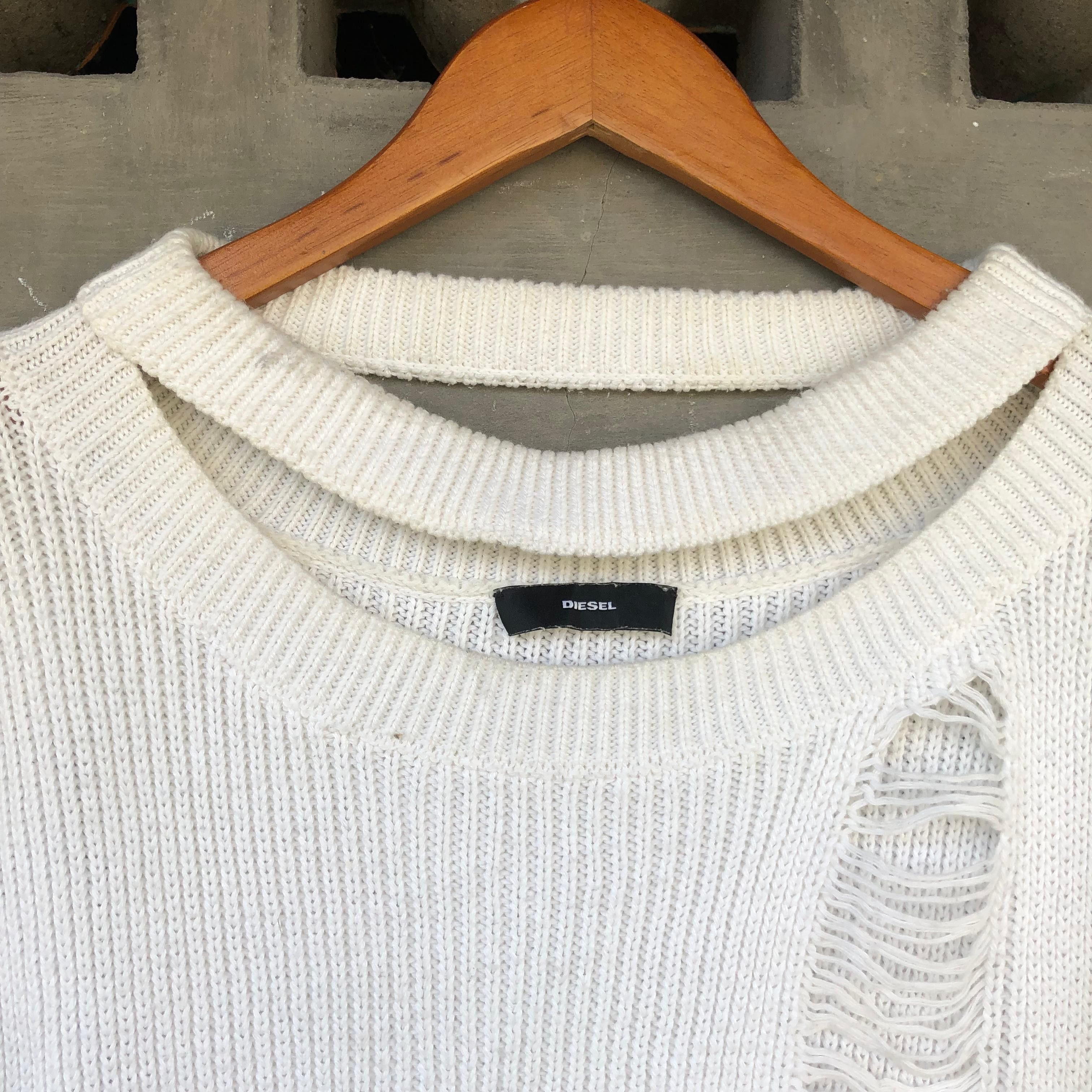 Diesel Diesel Distressed Grunge Knitwear Size US L / EU 52-54 / 3 - 11 Thumbnail