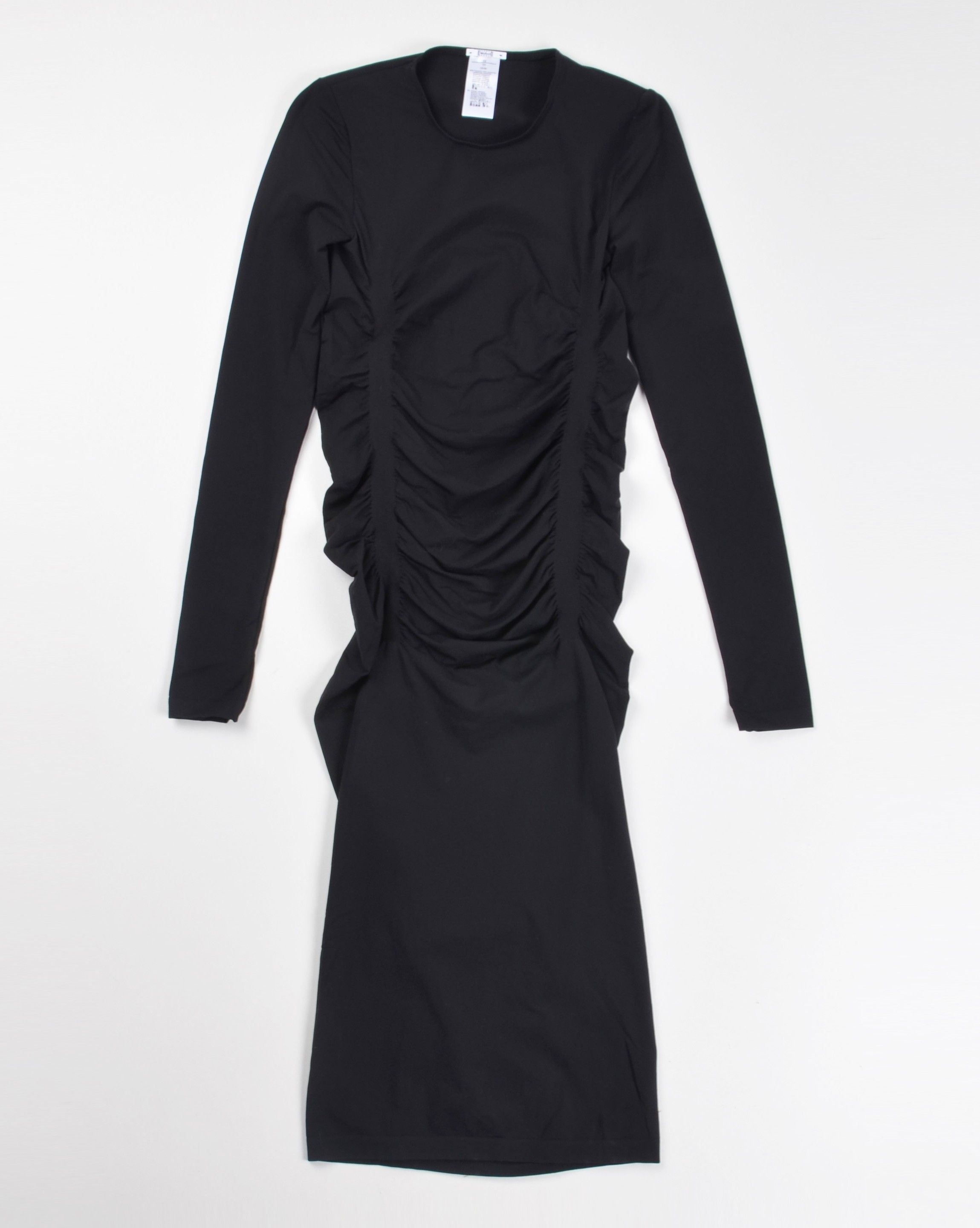 Wolford Wolford Stretch Bodycon Ruched Long Sleeve Minimalist Dress Size XS / US 0-2 / IT 36-38 - 4 Thumbnail