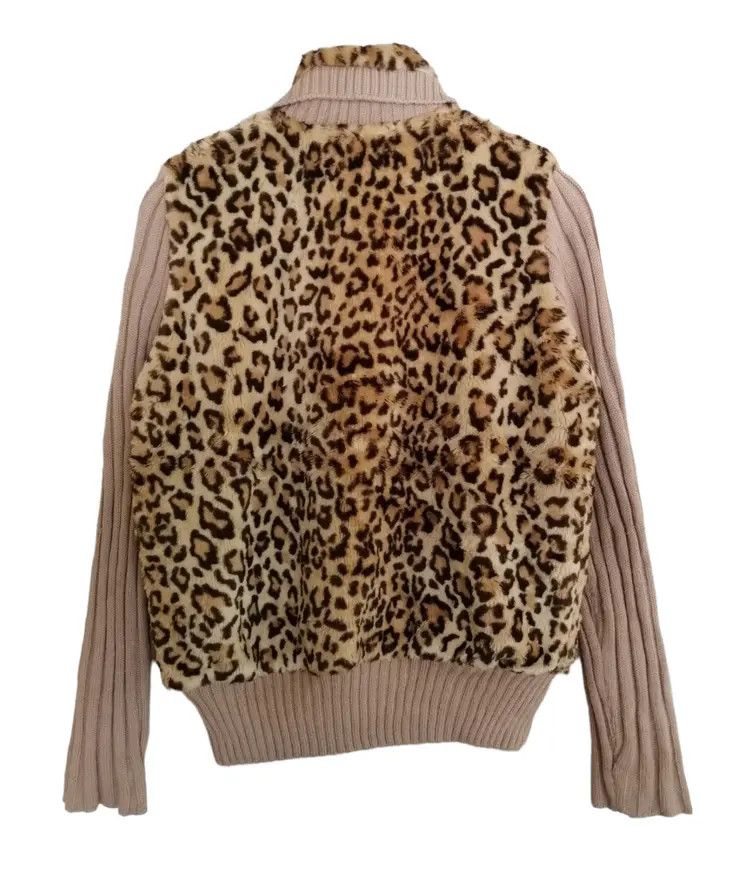 Japanese Brand E girl Y2K Style Leopard Print Zip up Sweater Jacket Size M / US 6-8 / IT 42-44 - 5 Thumbnail