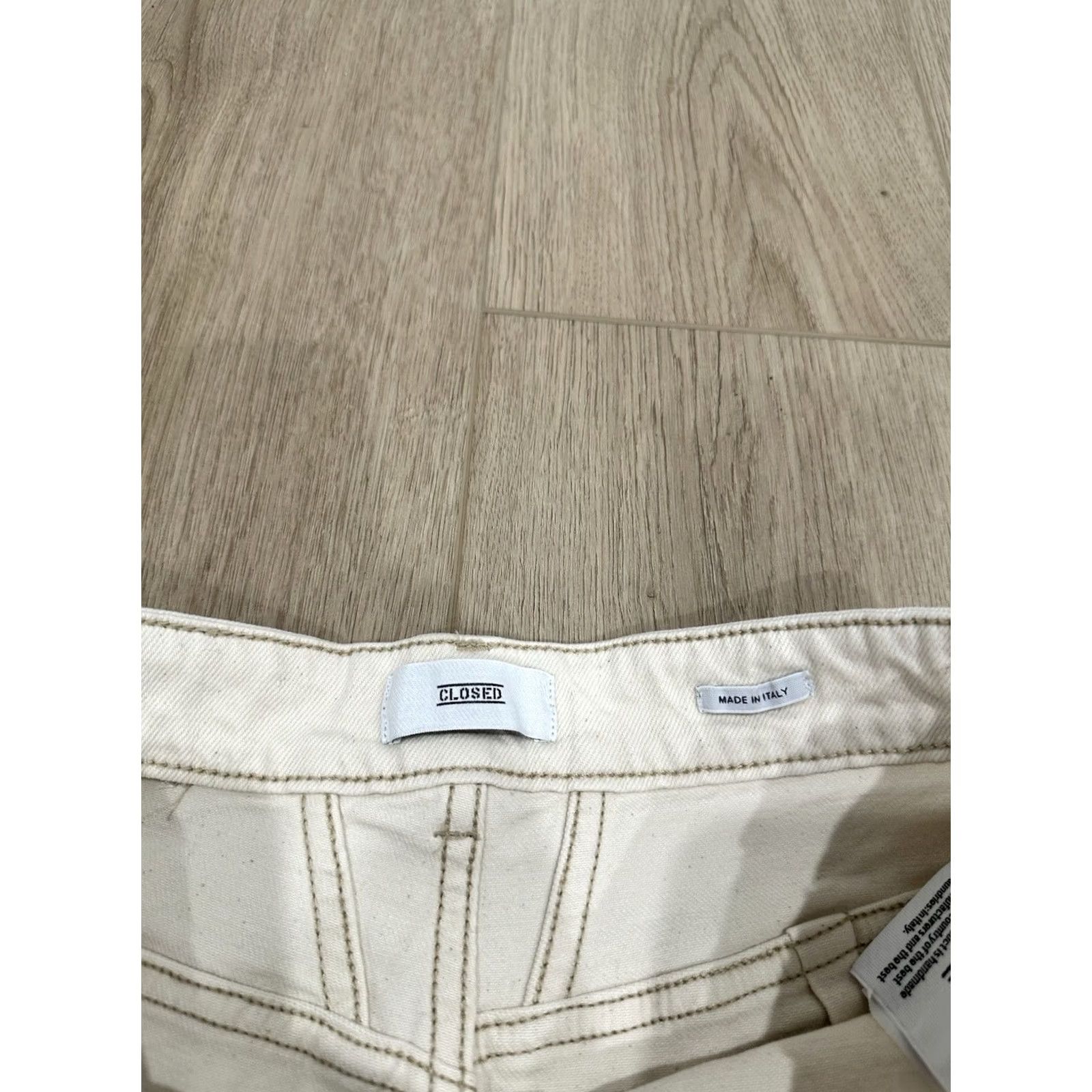 CLOSED NWT CLOSED Ivory Wide-Leg Denim Jeans 29 High Waist Flared-x Heritage Fit 5-Pocket Size 29 Womens Jeans Size 29" - 7 Thumbnail