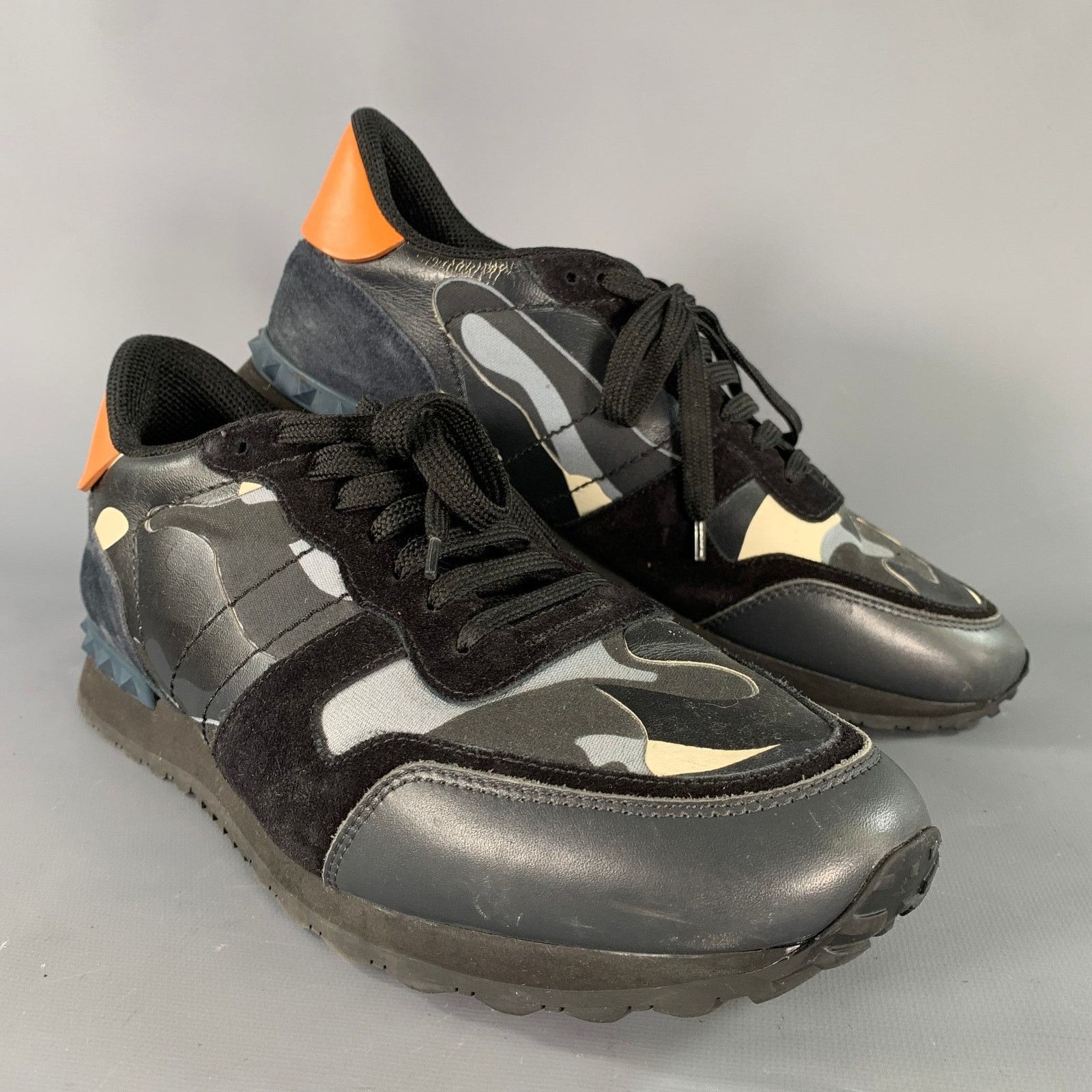 Valentino VALENTINO Size 11 Black Multi-Color Camo Sneakers Size US 11 / EU 44 - 1 Thumbnail