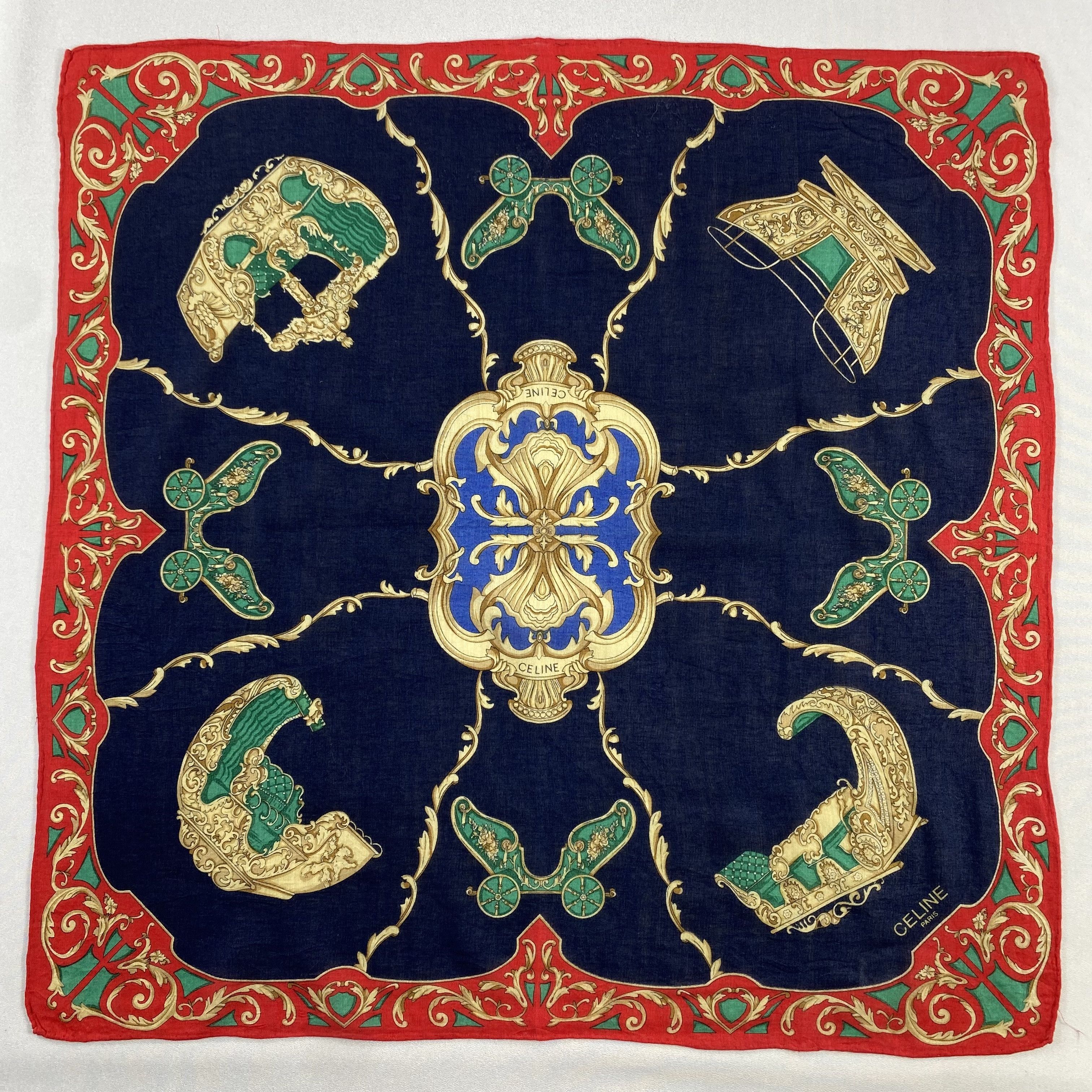 Celine × Vintage Celine Handkerchief / Neckerchief / Bandana-P1141 Size ONE SIZE - 1 Thumbnail