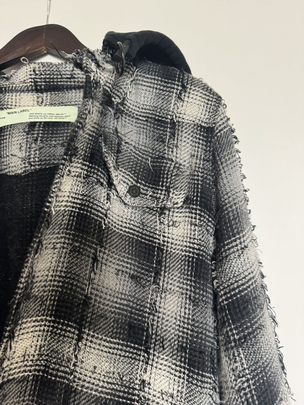 Off-White Off White Hooded Flannel (Size Small) Size US S / EU 44-46 / 1 - 9 Thumbnail