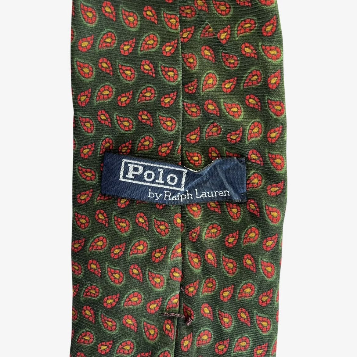 Ralph Lauren Vintage 90s Polo Ralph Lauren Paisley Print Green Silk Tie Size ONE SIZE - 2 Thumbnail