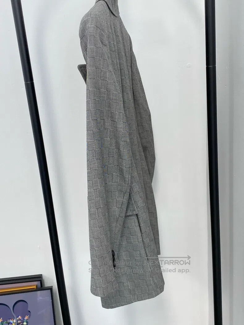Balenciaga Balenciaga Waisted Gray Plaid Suit Jacket Size XS / US 0-2 / IT 36-38 - 3 Thumbnail