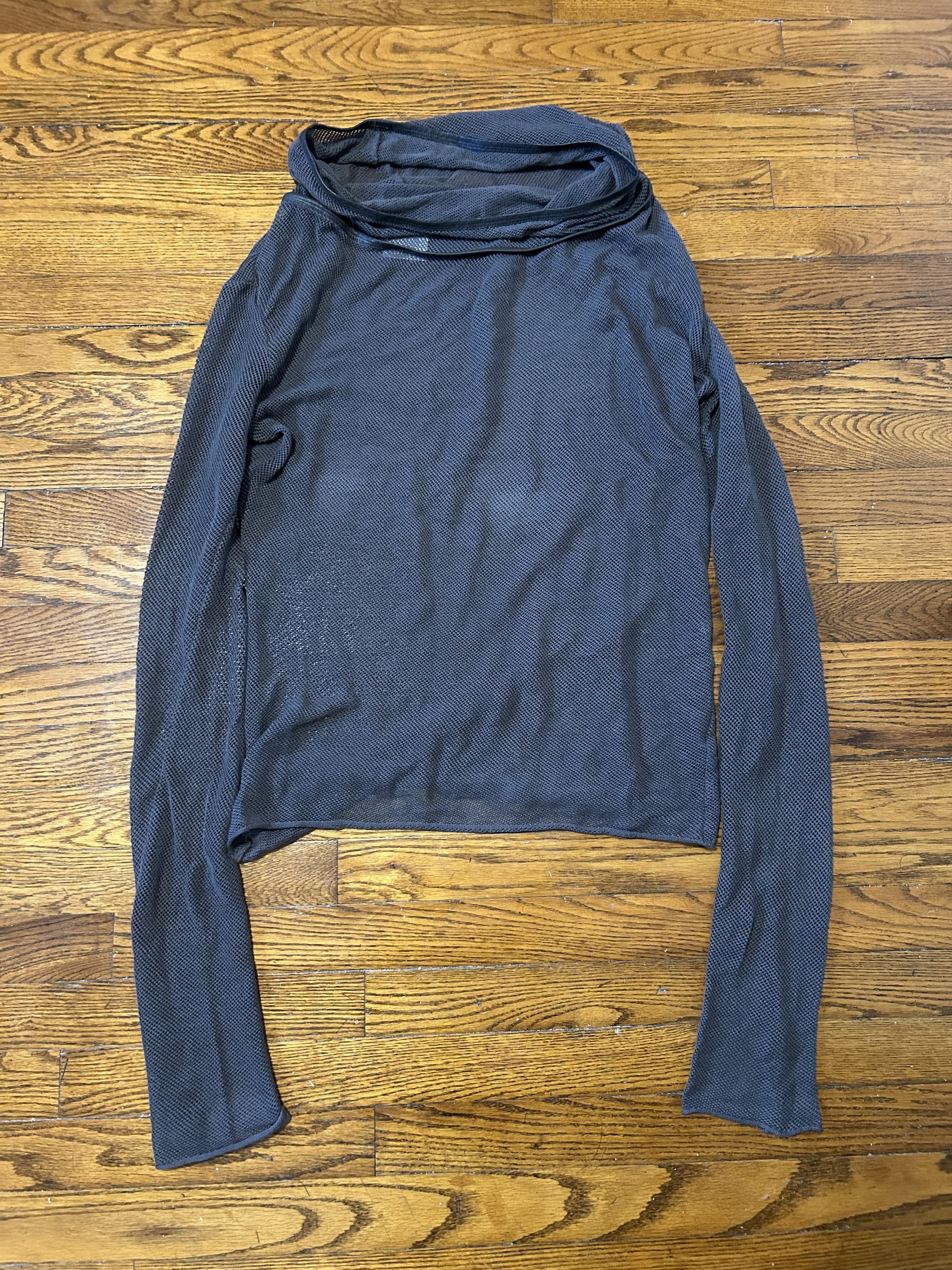Julius Julius AW/08 Cottont Giza Mesh/Leather Hoodie Size US M / EU 48-50 / 2 - 1 Thumbnail