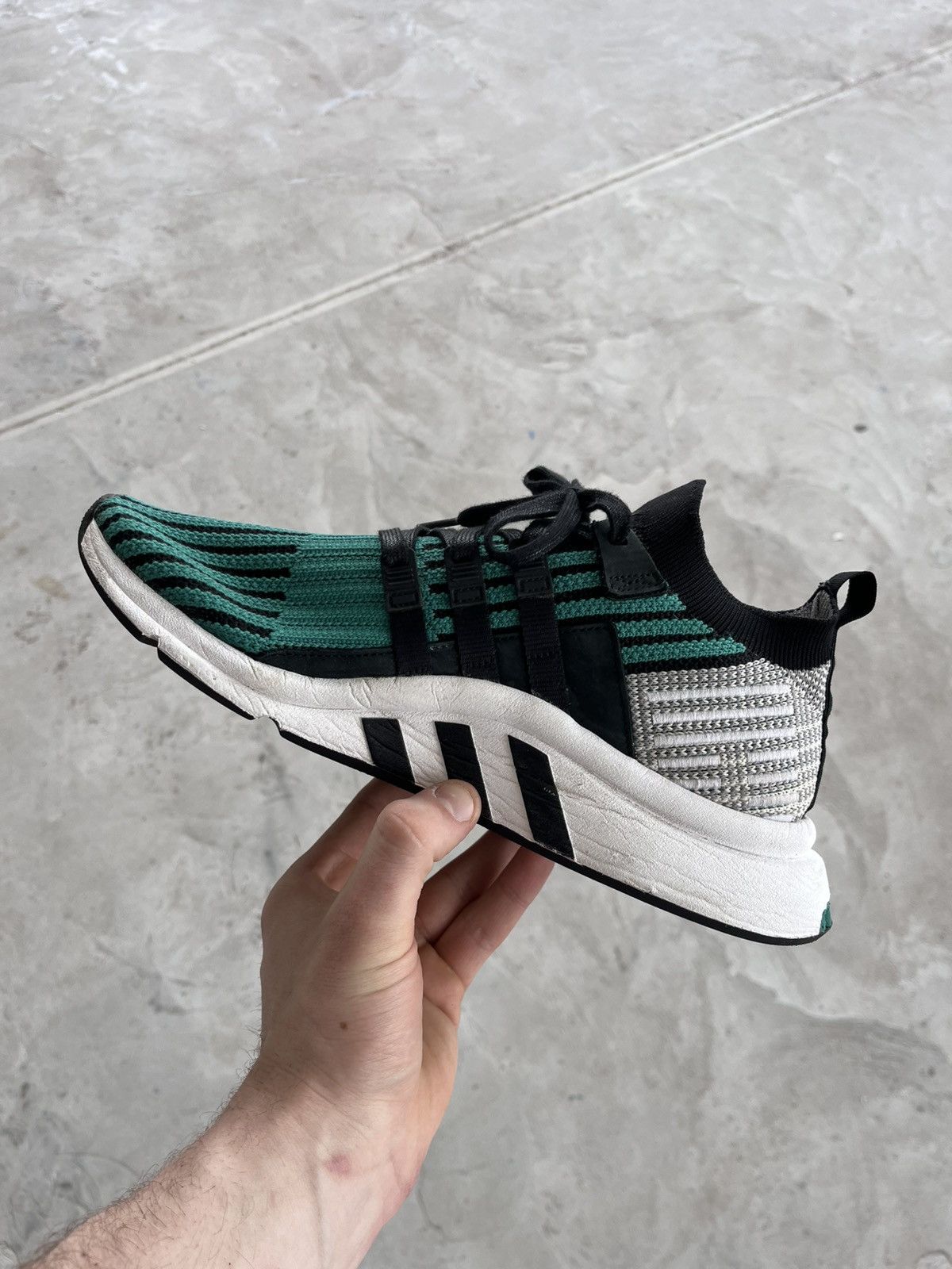 Adidas Vintage Adidas Equipment Green Mesh Sneakers Sportswear Size US 11.5 / EU 44-45 - 2 Thumbnail