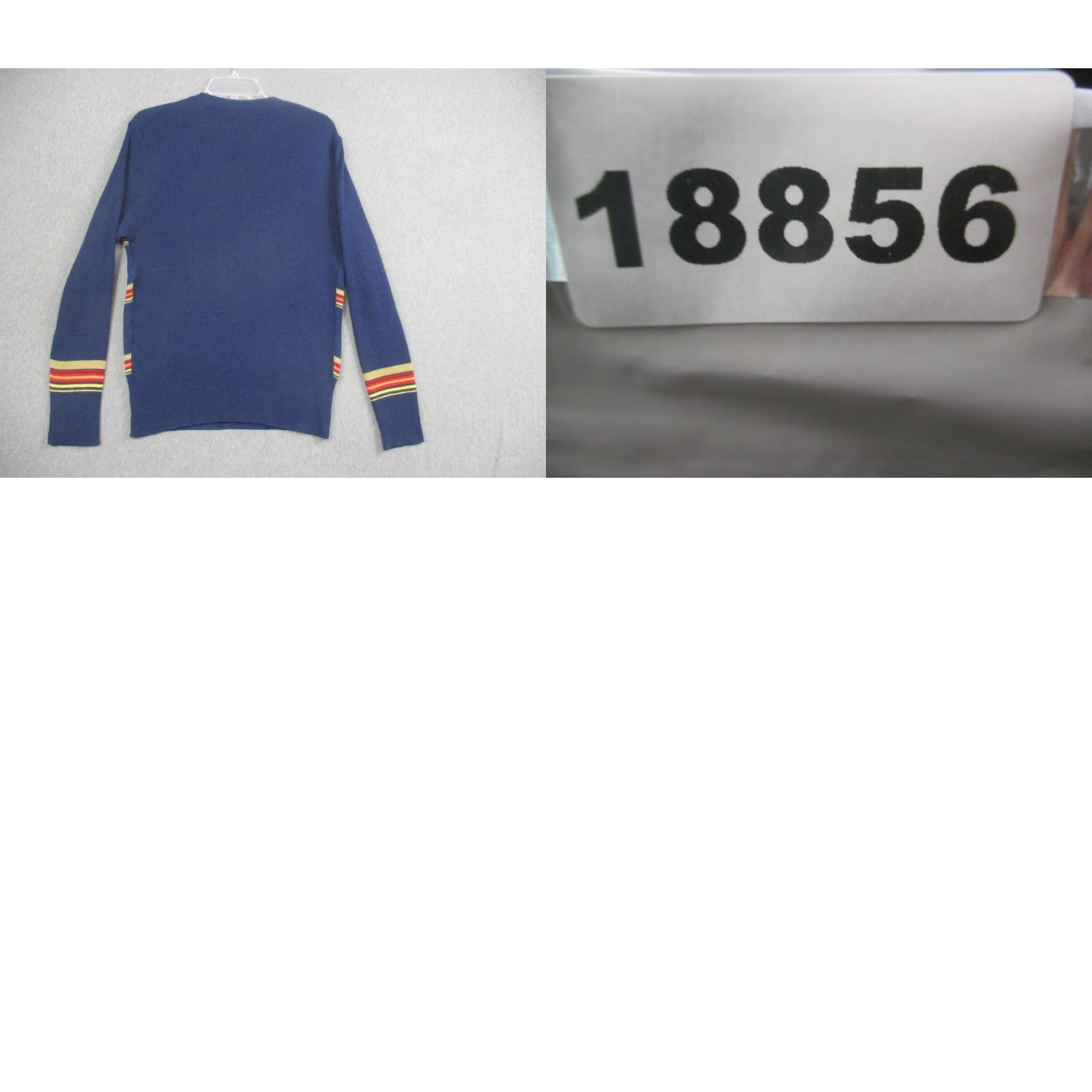 Vintage VINTAGE The Rogue Sweater Mens Large Blue Stripe Wool Acrylic Pullover Italy Size US L / EU 52-54 / 3 - 8 Thumbnail