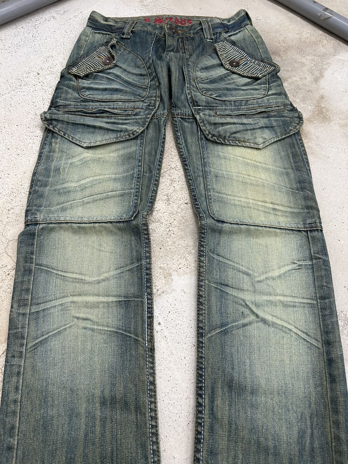 Hysteric Glamour Vintage Campus Crew Mud Washed Whisker Low Rise Size 27" / US 4 / IT 40 - 3 Thumbnail