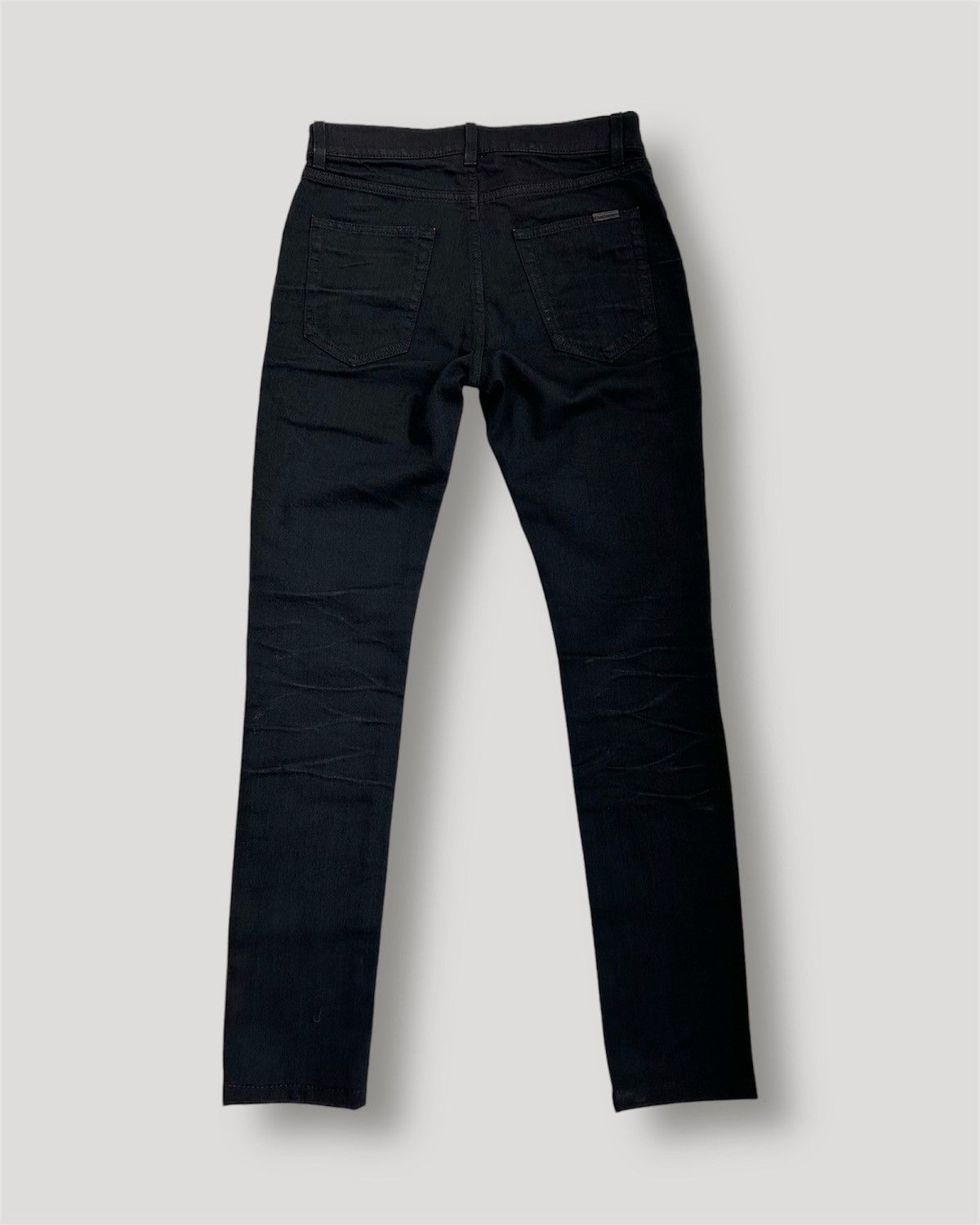 Saint Laurent Paris *NEW* SAINT LAURENT $860 SS20 Silver Coated Skinny Jeans D24 Size US 28 / EU 44 - 4 Thumbnail