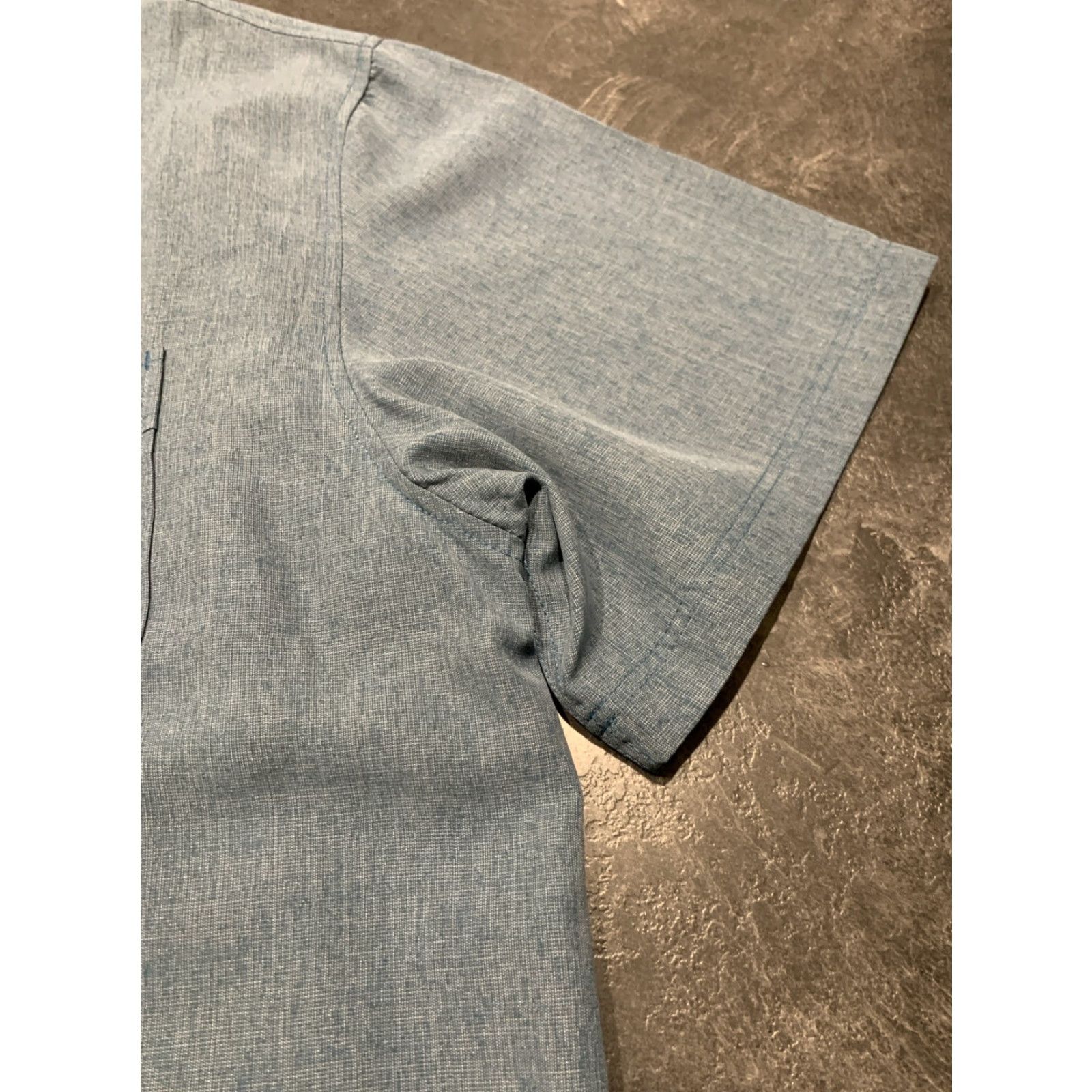 Vintage Toes On The Nose Button Shirt XXL 2XL Blue Polyester Blend Short Sleeve Pocket Size US XXL / EU 58 / 5 - 2 Thumbnail