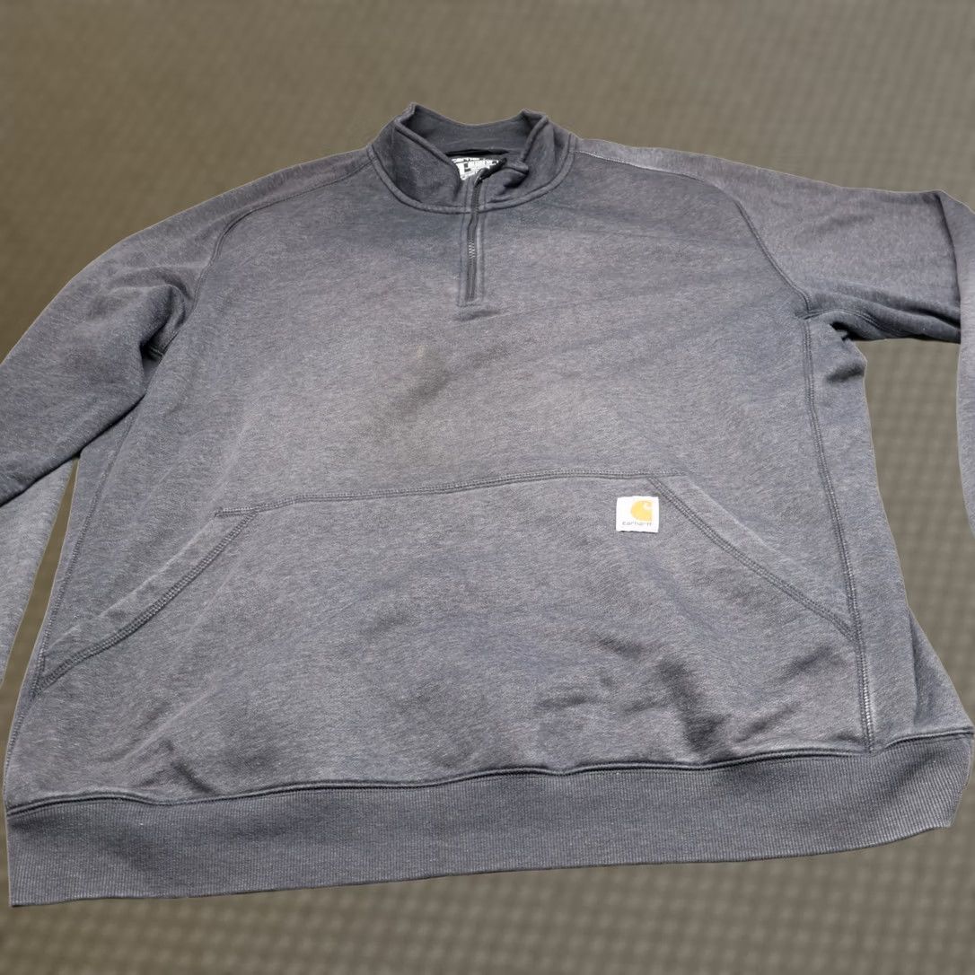 Carhartt Carhartt Force Sweatshirt Mens 3XL Tall Gray Relaxed 1/4 Zip Pullover Midweight Size US XXL / EU 58 / 5 - 1 Thumbnail