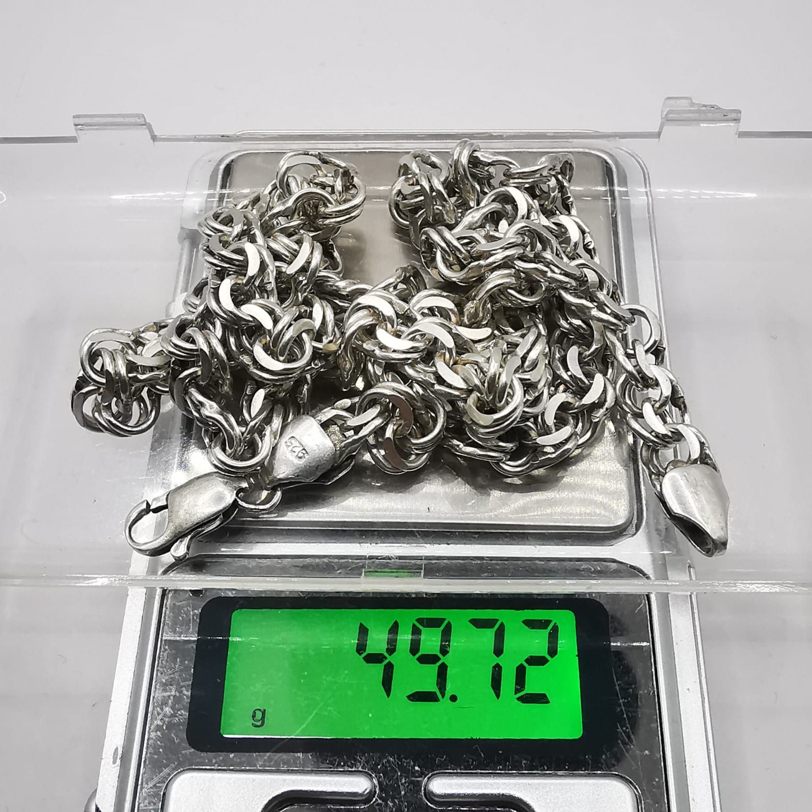 Sterling Silver Vintage Massive Chain Jewelry ,925 Sterling Silver 49,72g Size ONE SIZE - 5 Thumbnail
