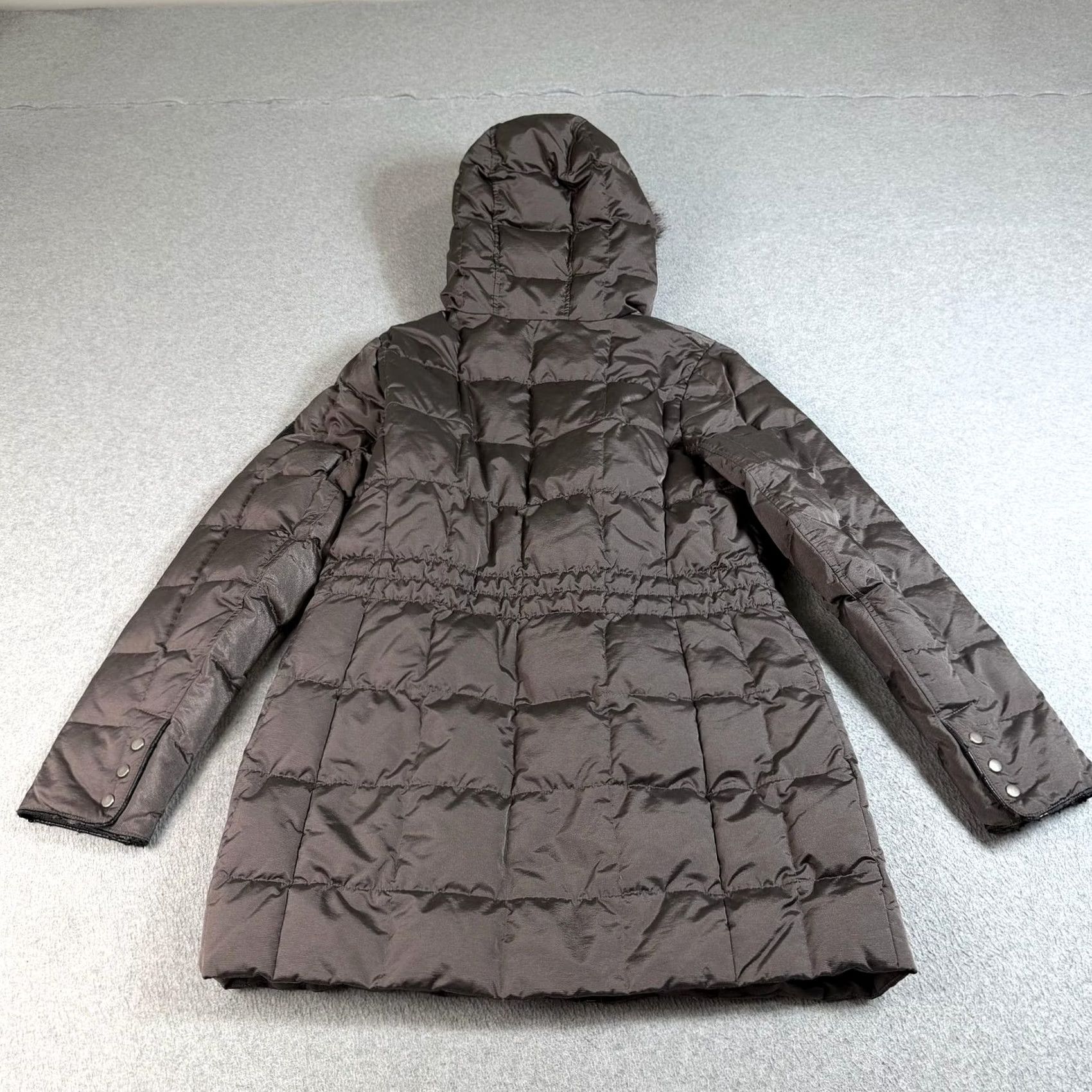 Eddie Bauer Eddie Bauer Down Parka Womens M Brown Hooded Fur Trim Quilted Puffer Coat Size M / US 6-8 / IT 42-44 - 2 Thumbnail