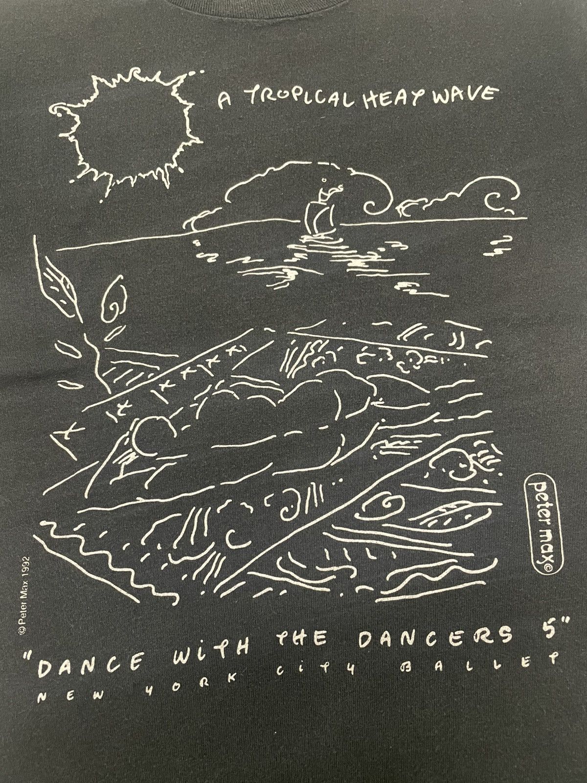 POP MAGAZINE × Vintage Vintage 90s PETER MAX Dance With The Dancers 5 T-shirt Size US M / EU 48-50 / 2 - 3 Thumbnail