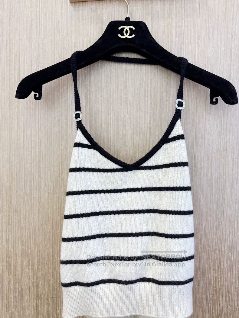 Chanel Chanel Striped double c neck strap Size XXS / US 00 / IT 34 - 2 Thumbnail