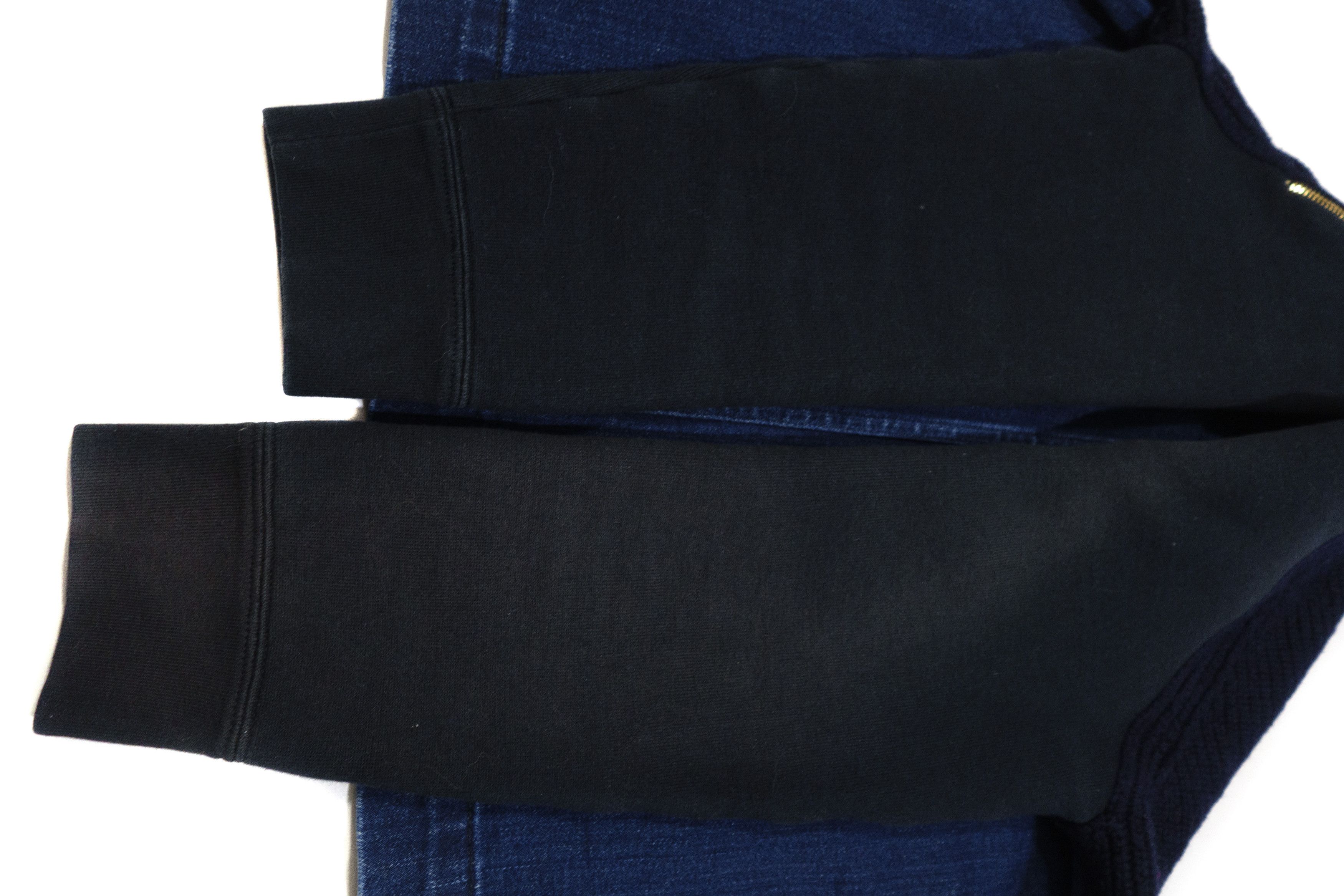Louis Vuitton Block Knit Front Denim Asymmetric Shoulder Zip Sweatshirt Size M / US 6-8 / IT 42-44 - 6 Thumbnail