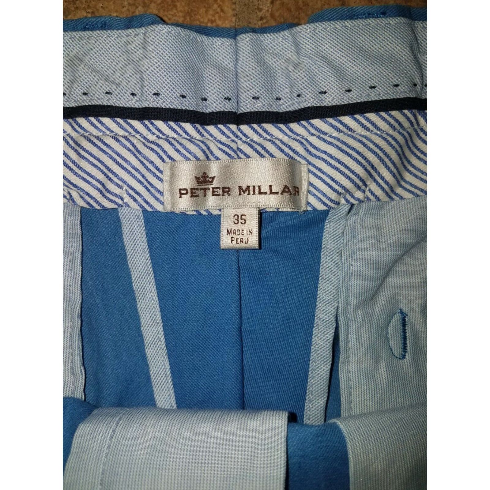 Peter Millar Peter Millar Men's Golf Shorts - Athletic Fit, Blue, Size 35, Sportwear, Golf Clothing Size US 35 - 5 Thumbnail