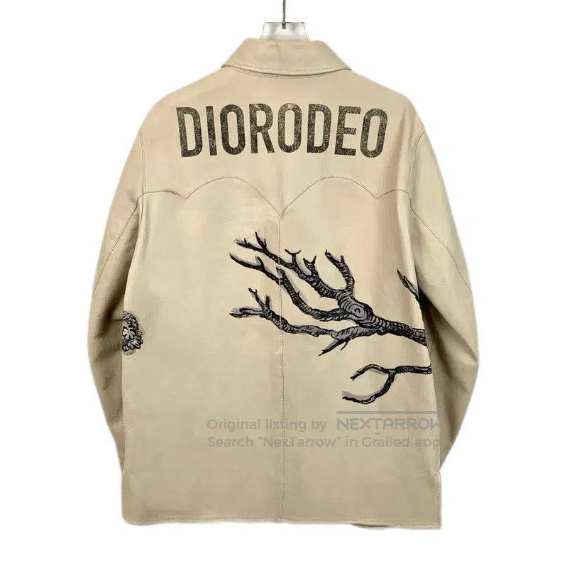Other Dior Beige Graphic Men's Outerwear Jacket . Size US M / EU 48-50 / 2 - 2 Thumbnail