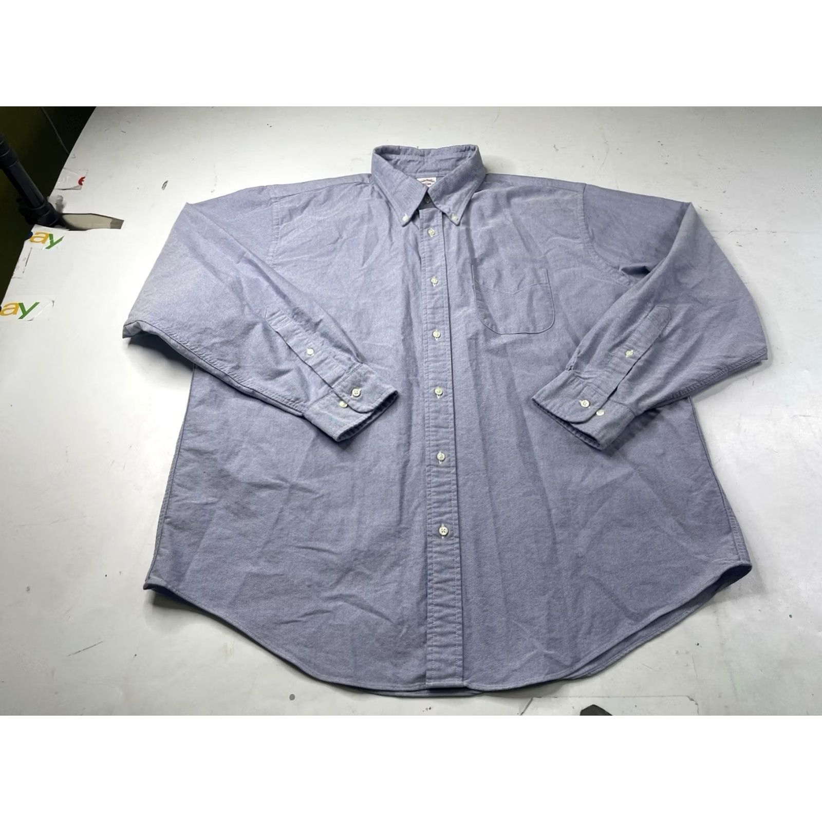 Brooks Brothers Brooks Brothers Oxford Shirt Men's XL Blue Button Down 100% Cotton Long Sleeve Size US XL / EU 56 / 4 - 2 Thumbnail