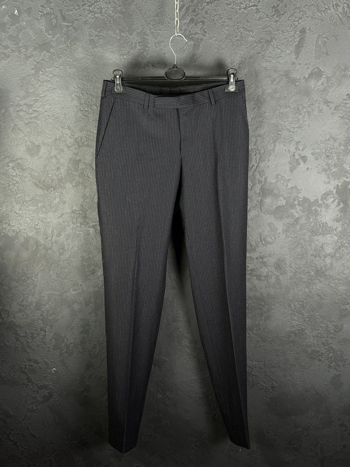 Z Zegna Ermenegildo Z Zegna Navy Striped Wool 2Btn Suit R Drop Deco Size 50R - 3 Thumbnail