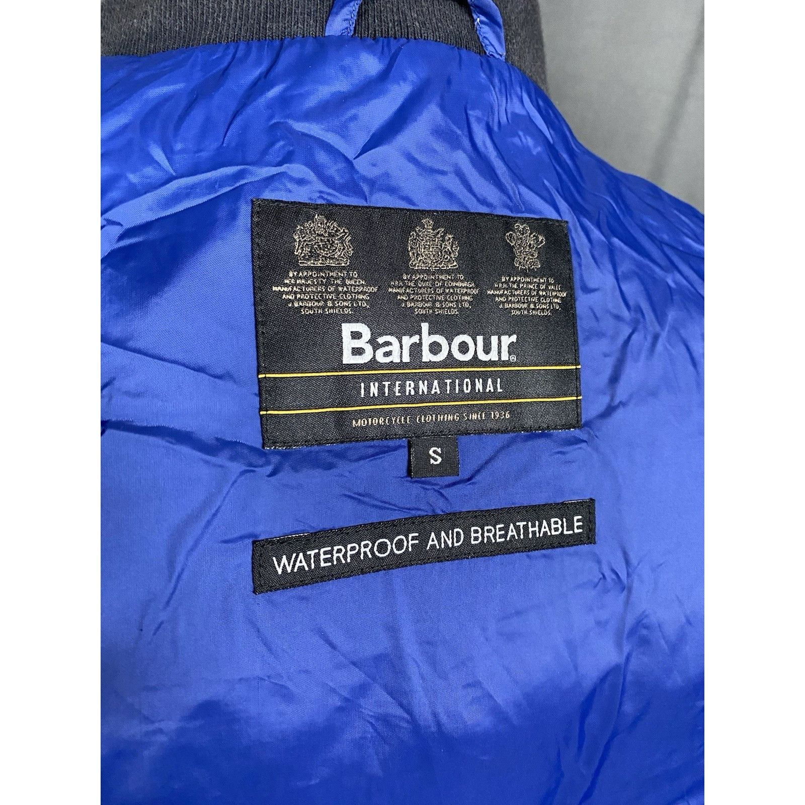 Barbour Barbour Int. Runnel Men's Blue High Neck Bomber Jacket Size Size US S / EU 44-46 / 1 - 14 Thumbnail