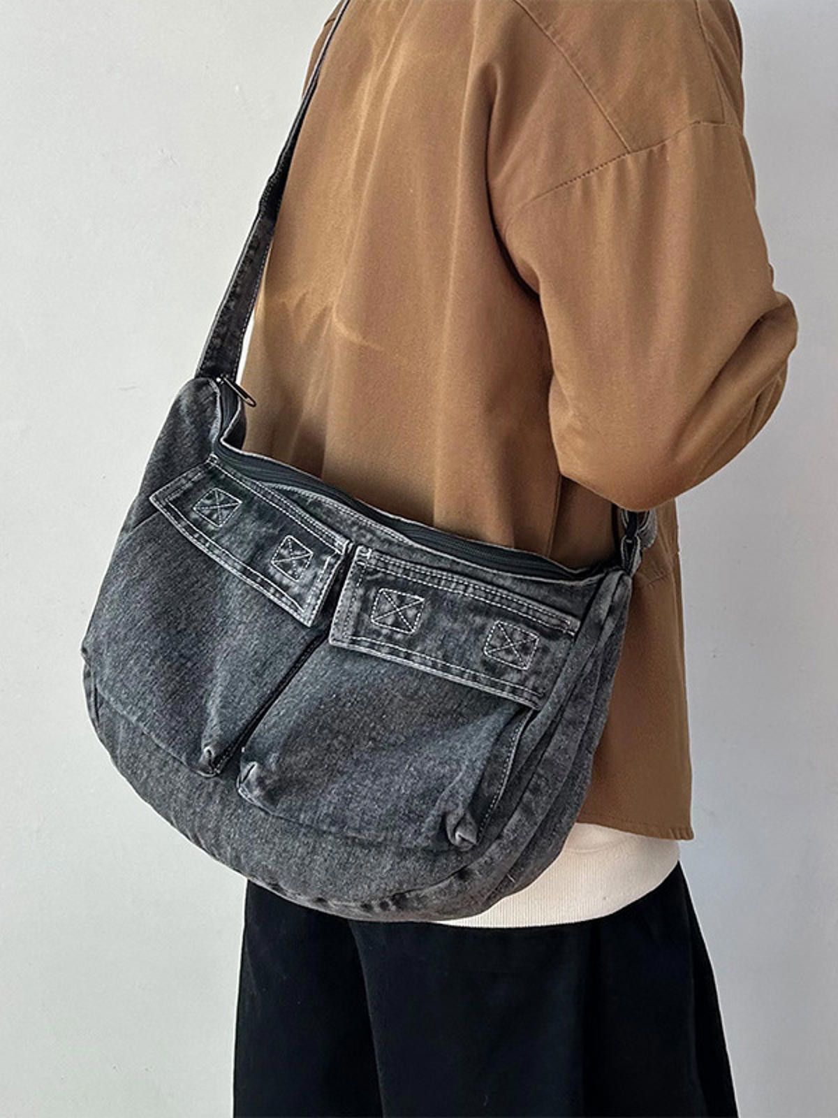 Jean Denim Messenger Bag Size ONE SIZE - 2 Thumbnail