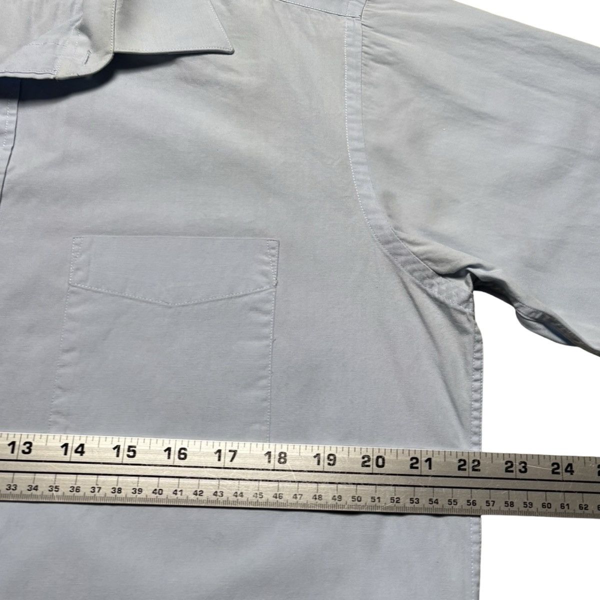 Lanvin Vintage Lanvin Paris Blue Button Up Shirt Dress Casual Flaws Size US M / EU 48-50 / 2 - 6 Thumbnail
