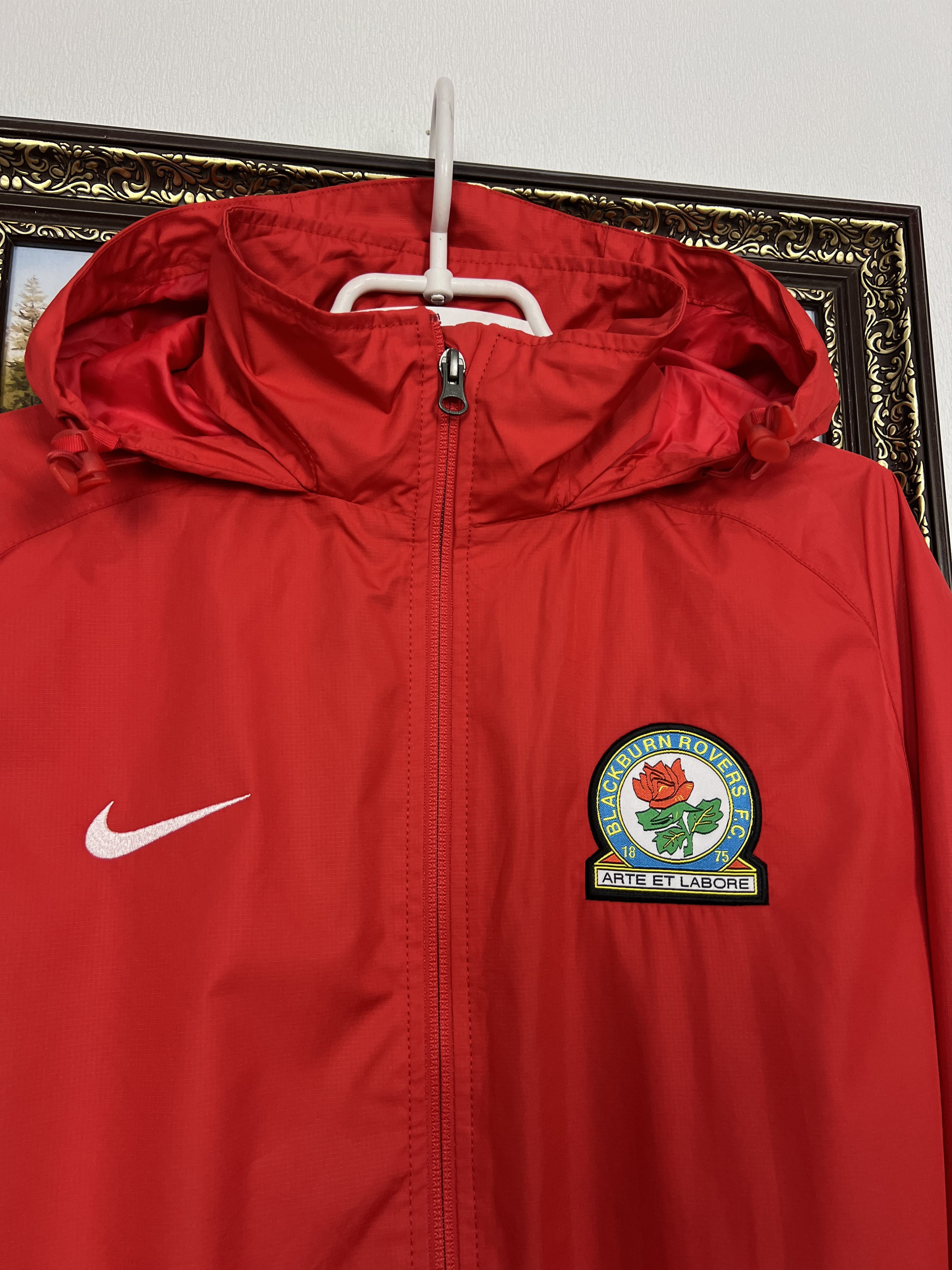 Nike Blackburn Rovers Football Jacket Hooded Windbreaker TrackTop Size US M / EU 48-50 / 2 - 3 Thumbnail