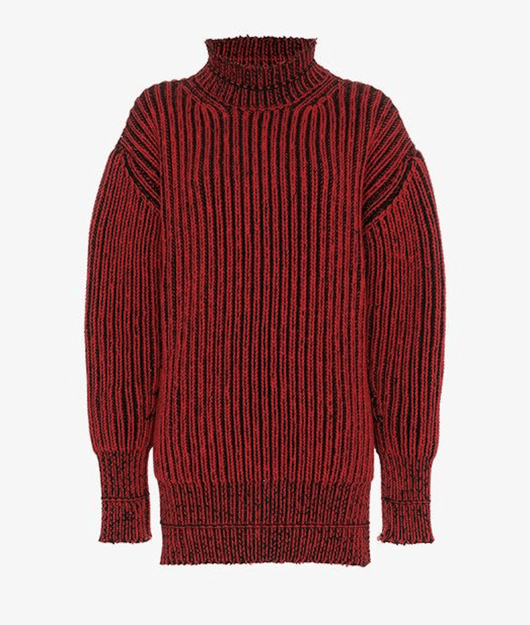 Balenciaga Balenciaga Red Striped Chunky Knit Sweater Size US XL / EU 56 / 4 - 1 Thumbnail
