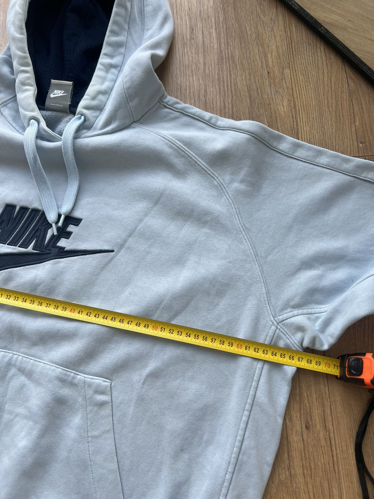 Nike 00’s NIKE SPELLOUT CENTR SWOOSH Y2K DISTRESSED HOODIE Size US XL / EU 56 / 4 - 9 Thumbnail