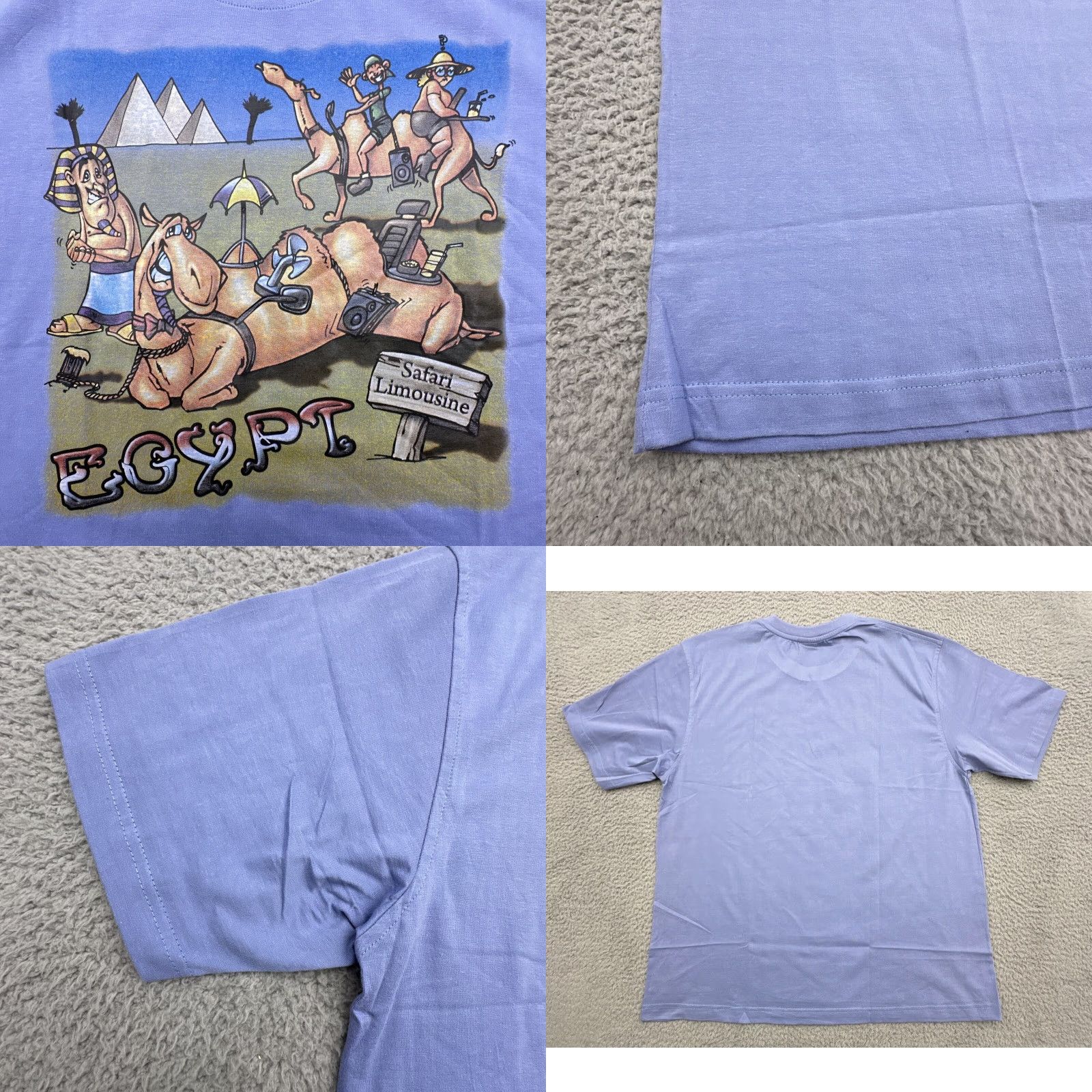 Vintage VINTAGE Cotton Land T-Shirt Mens XL Blue 100% Cotton Tourist Print Crew Neck Short Sleeve Size US XL / EU 56 / 4 - 10 Thumbnail