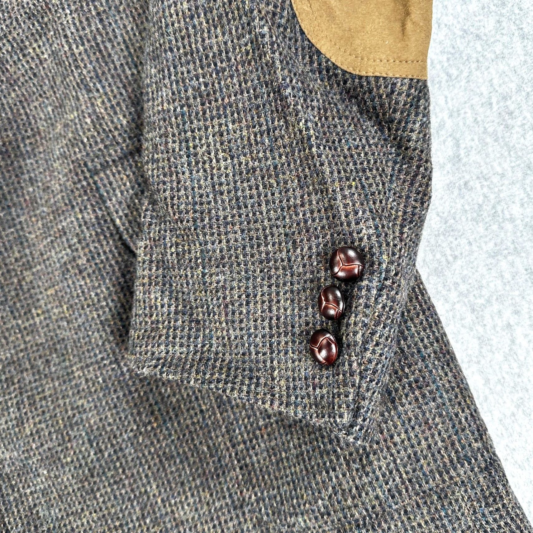 Pendleton Pendleton Sport Coat Mens 44 Long Brown Wool Tweed Check Elbow Patch Two-Button Notch Front Jacket Coat Blazer Business Casual Size 44R - 6 Thumbnail