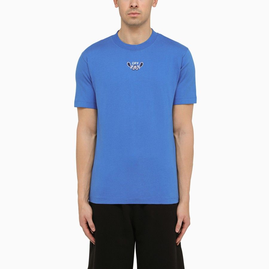 image of Off White O1D2Blof0424 Logo T-Shirts In Blue, Men's (Size 2XL)