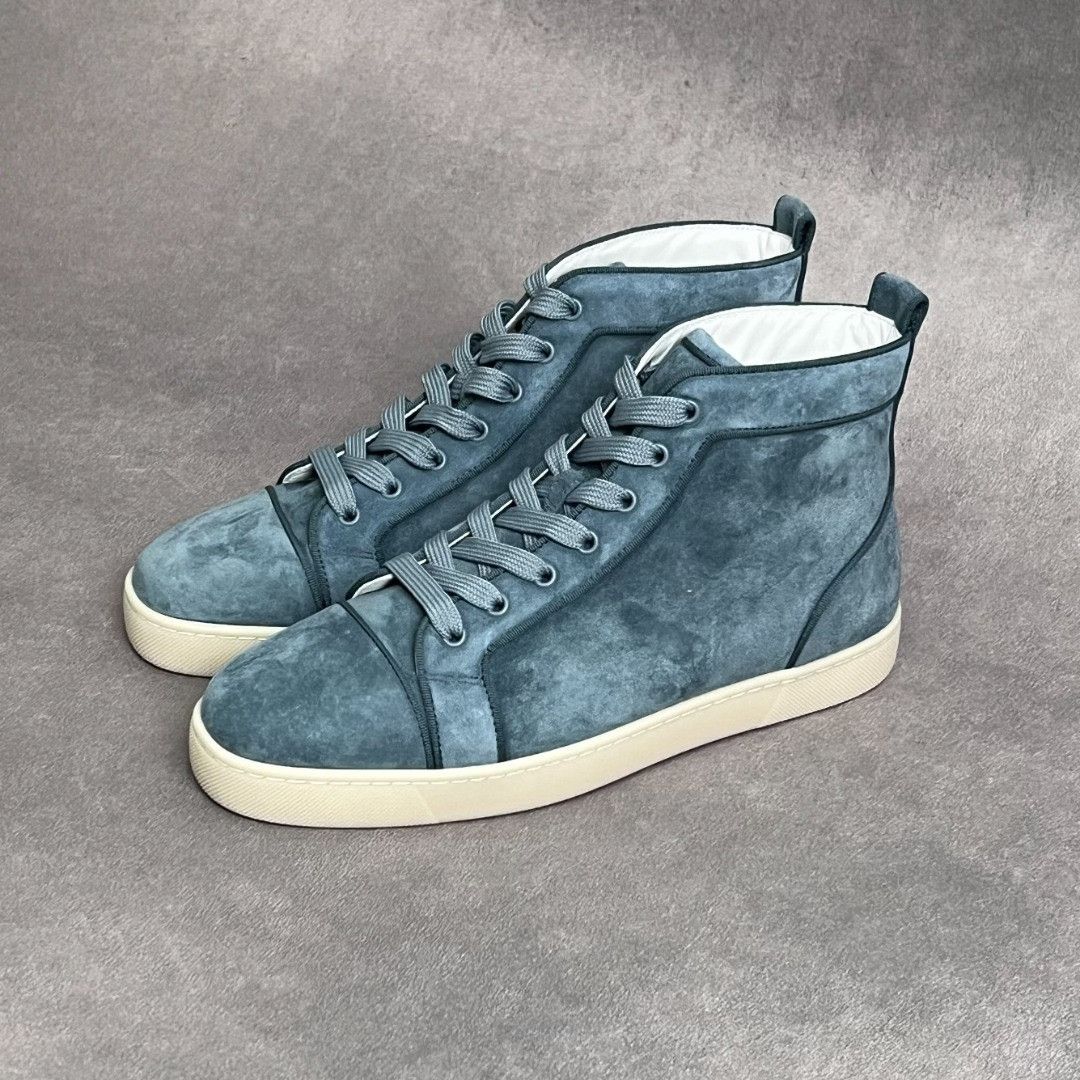 Christian Louboutin Christian Louboutin Leather Blue Hitop Sneakers 6.5 Men Size US 6.5 / EU 39-40 - 1 Thumbnail