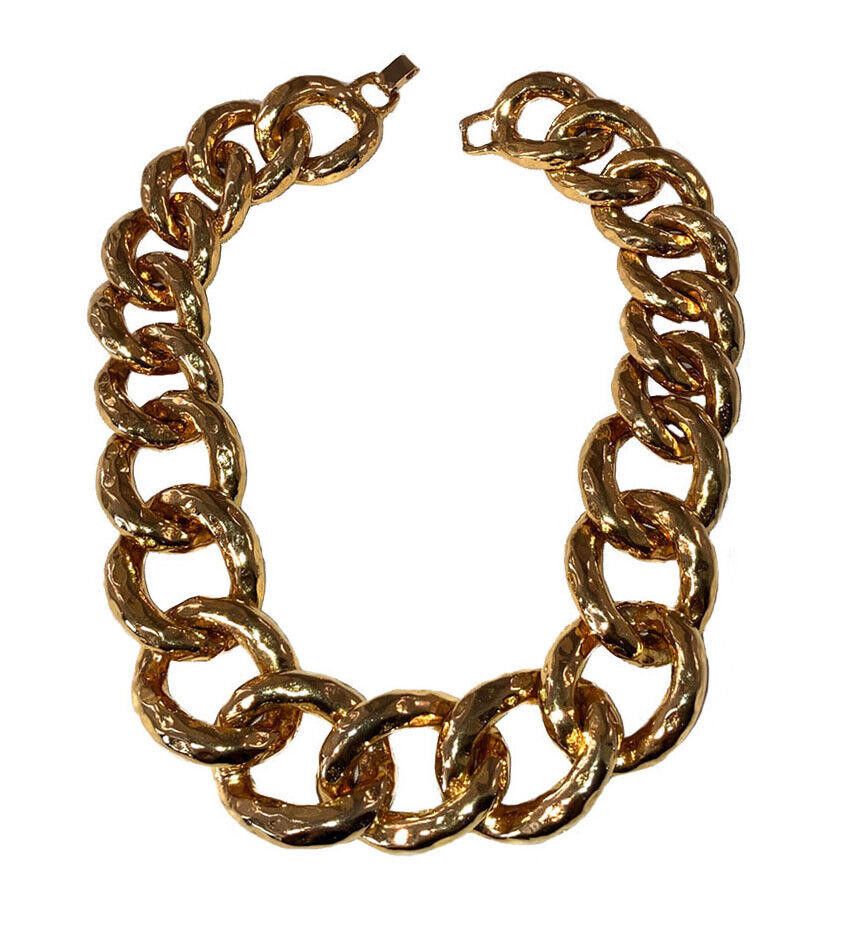Designer Kenneth Jay Lane KJL Runway Gold Plated Jumbo Chain Necklace Size ONE SIZE - 2 Thumbnail