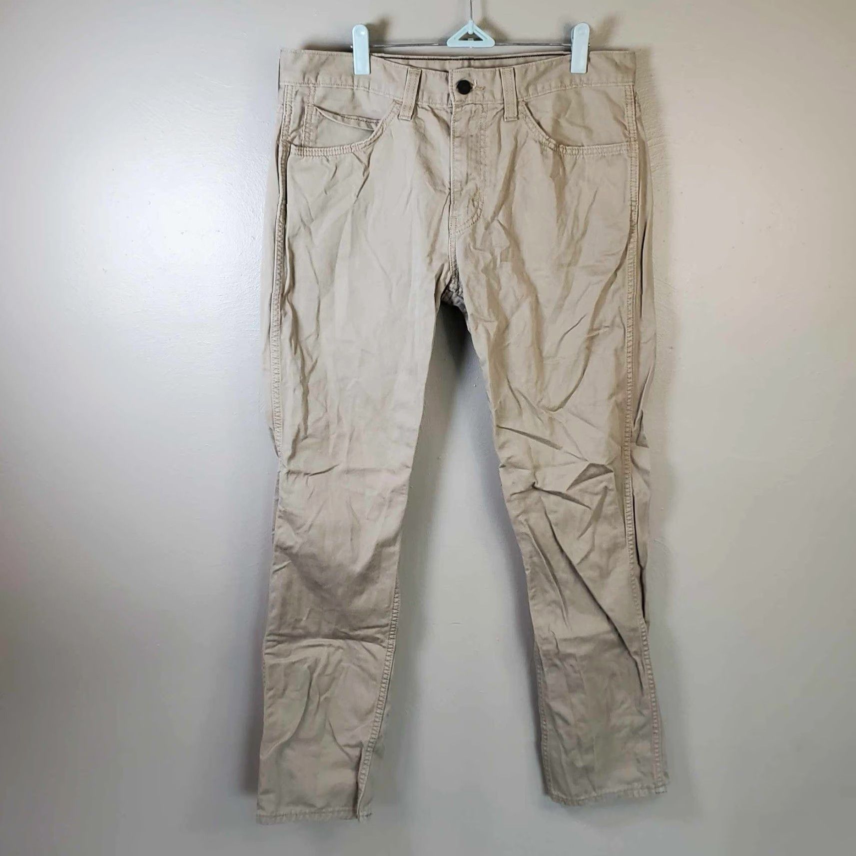 Levi's Levi's 511 Jeans Khaki Beige 34x30 Black Tag Tab Mens Regular Fit Trousers Pants Size US 32 / EU 48 - 6 Thumbnail
