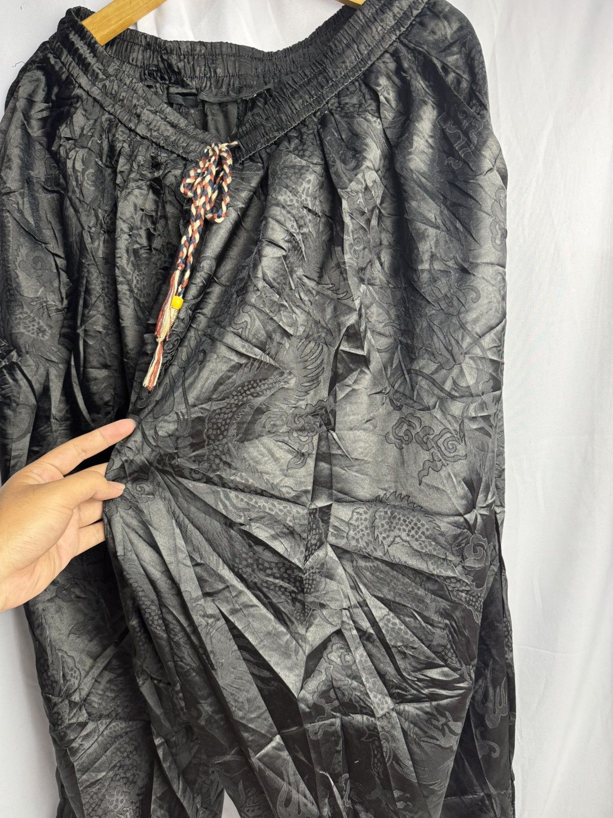 Karakuri Tamashii Balloon Pants Dragon Black Japanese Yohji Yamamoto Styled Size US 32 / EU 48 - 4 Thumbnail