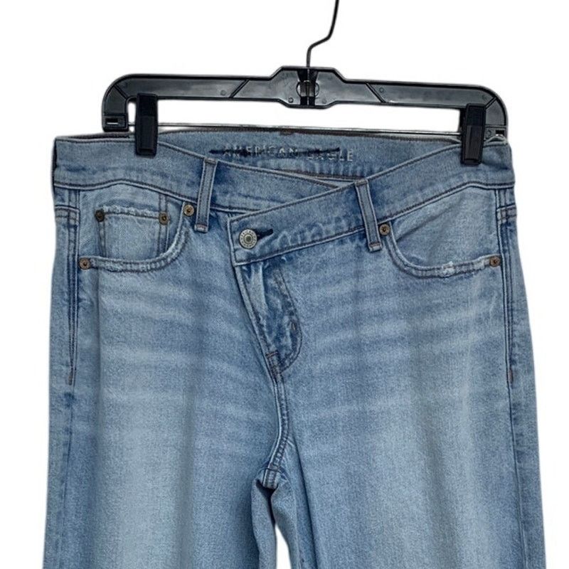 American Eagle Outfitters New American Eagle Womens 10 Strigid Ex Boyfriend Blue Jeans Size 32" / US 10 / IT 46 - 2 Thumbnail