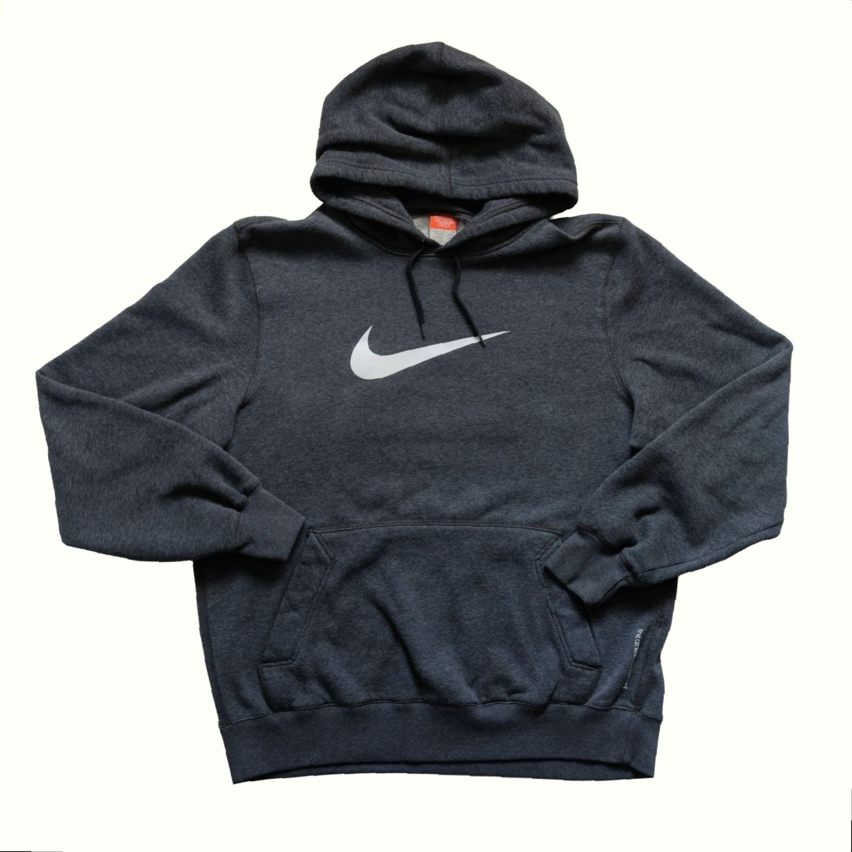 Nike VINTAGE Nike Hoodie VTG Y2K RETRO BIG SWOOSH Gray Sweatshirt Hooded Pullover L Men's Gray 2009 Size US L / EU 52-54 / 3 - 2 Thumbnail