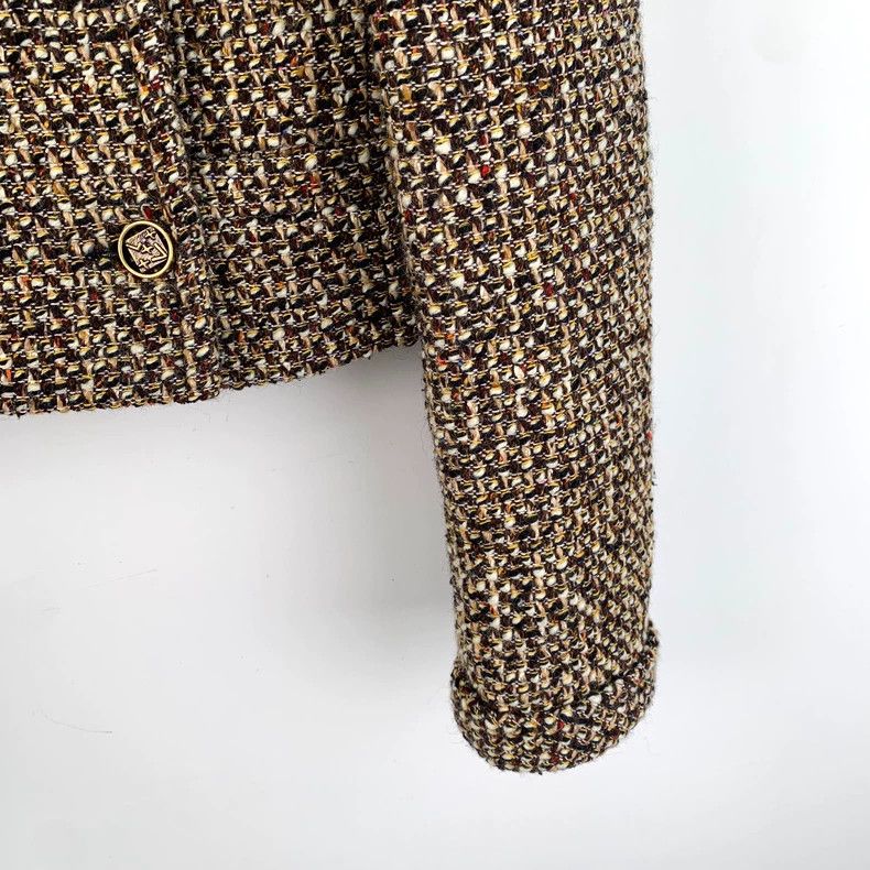 Louis Vuitton Louis Vuitton Brown logo wool woven long sleeve jacket Size M / US 6-8 / IT 42-44 - 4 Thumbnail